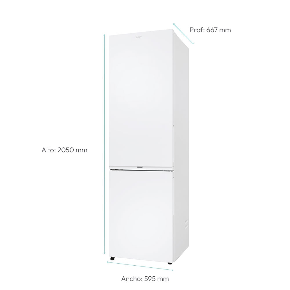 Frigorífico combi Candy Candy Total No Frost Circle + 2m de alto Fresco - - CNCQ2T620EW - Blanco Blanco-3