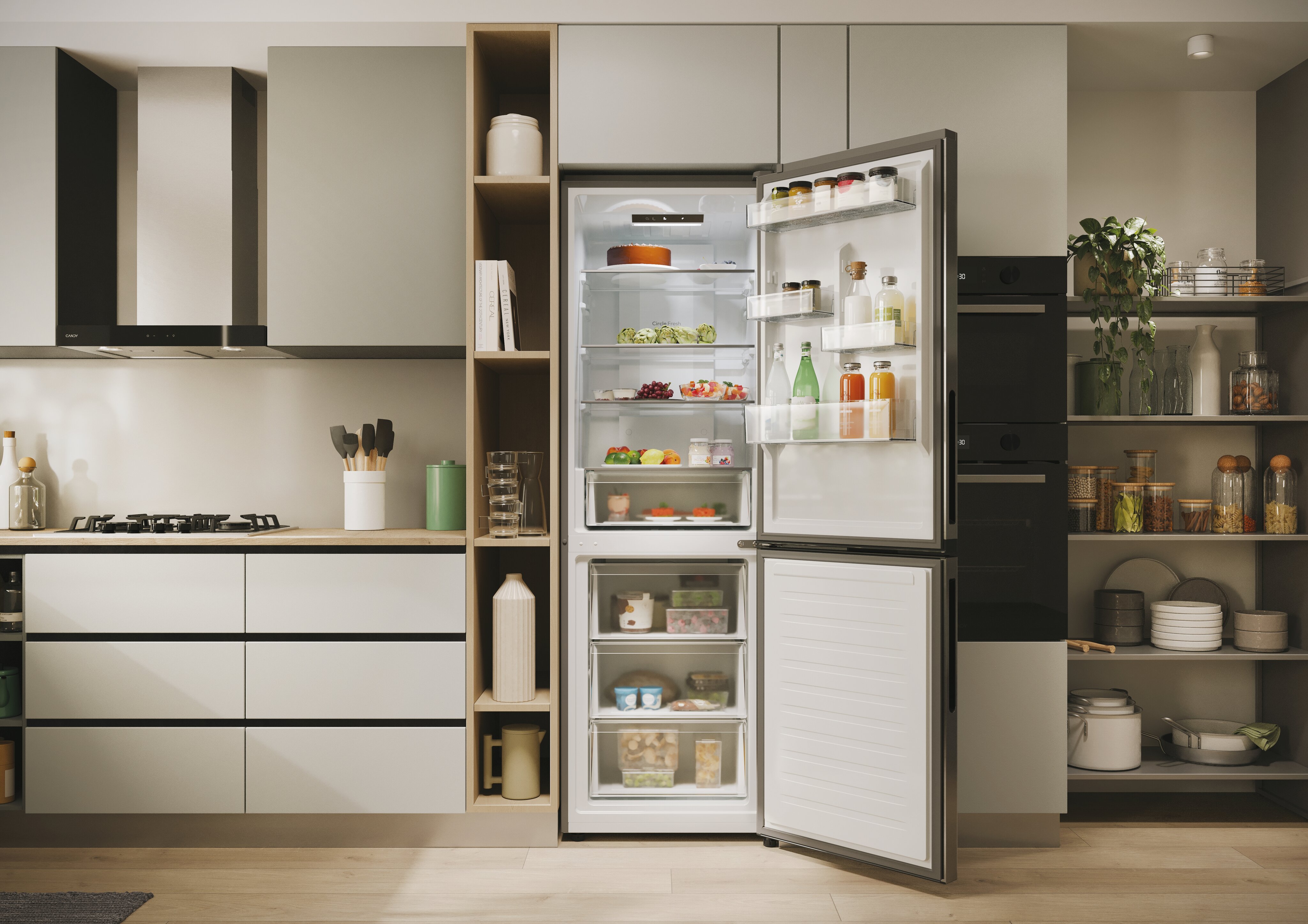 Frigorífico Combinado Candy CNCQ2T618EX No Frost, Conteúdos Smart e de 185 cm - Inox Inox-14