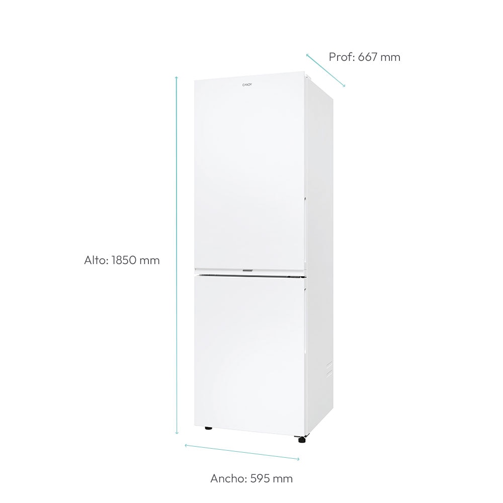 Frigorífico combi Candy Total No Frost Circle+ 1,85m de alto Fresco - CNCQ2T618EW Blanco-3