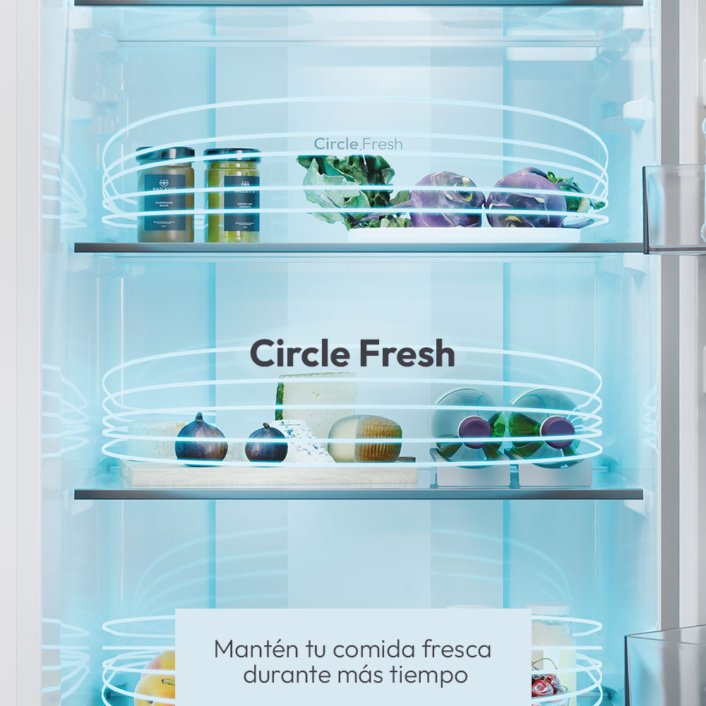 Frigorífico combi Candy Total No Frost Circle+ 1,85m de alto Fresco - CNCQ2T618EW Blanco-6