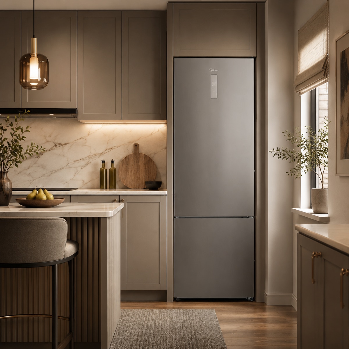Frigorífico Combinado Midea MDRB489FGE02OE Total No Frost e de 201 cm - Inox Inox-10
