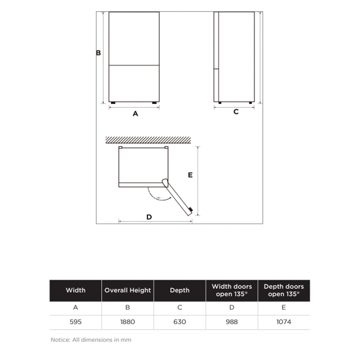 Frigorífico combi Midea Total No Frost - MDRB424FGE02OE Inox-2
