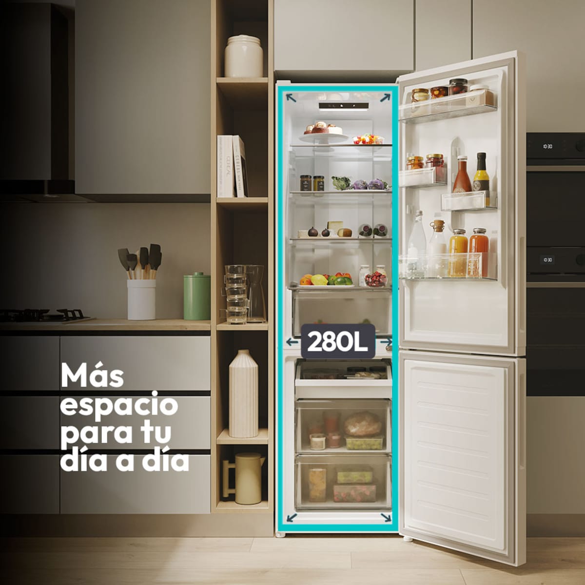 Frigorífico combi Candy Total No Frost City Fresco 300 - CNCQ2T518EW Blanco-7