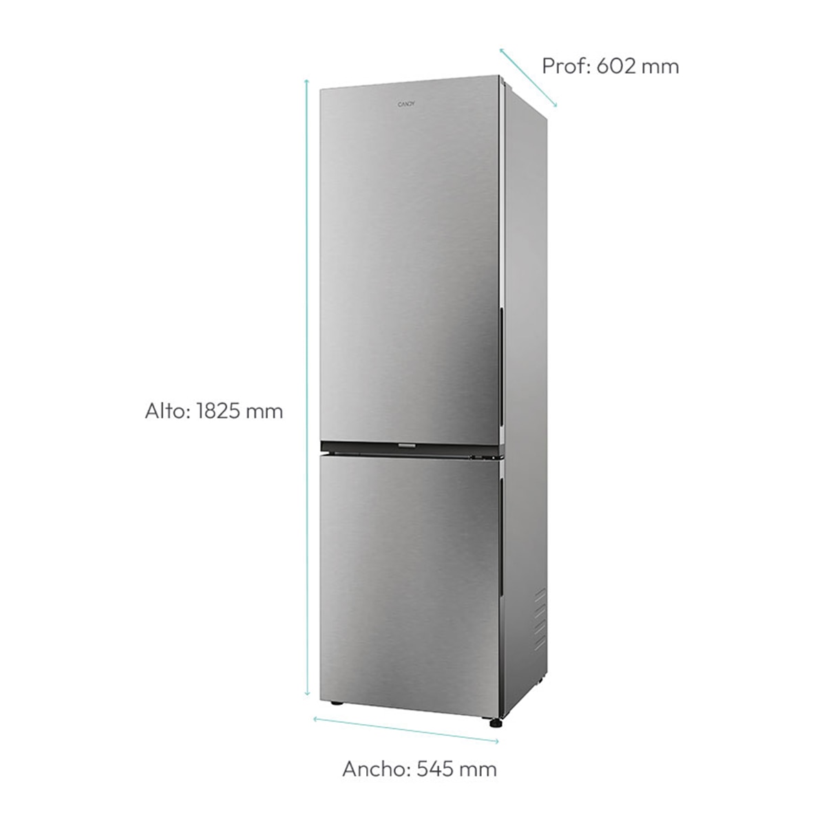 Frigorífico combi Candy Total No Frost City Fresco 300 - CNCQ2T518EX Inox-5