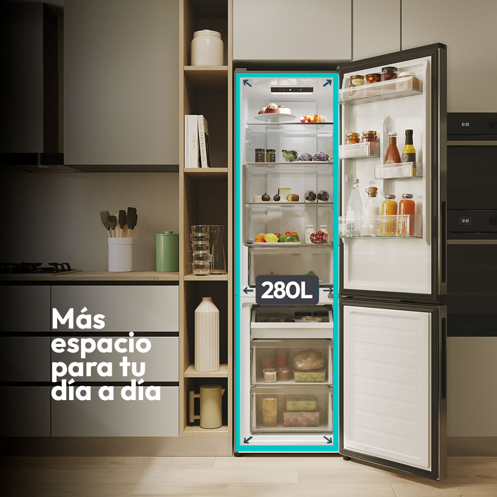 Frigorífico combi Candy Total No Frost City Fresco 300 - CNCQ2T518EX Inox-7