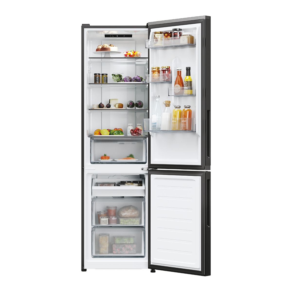 Frigorífico combi Candy Total No Frost, 55 cm City Fresco 300 - CNCQ2T518EB Negro-3