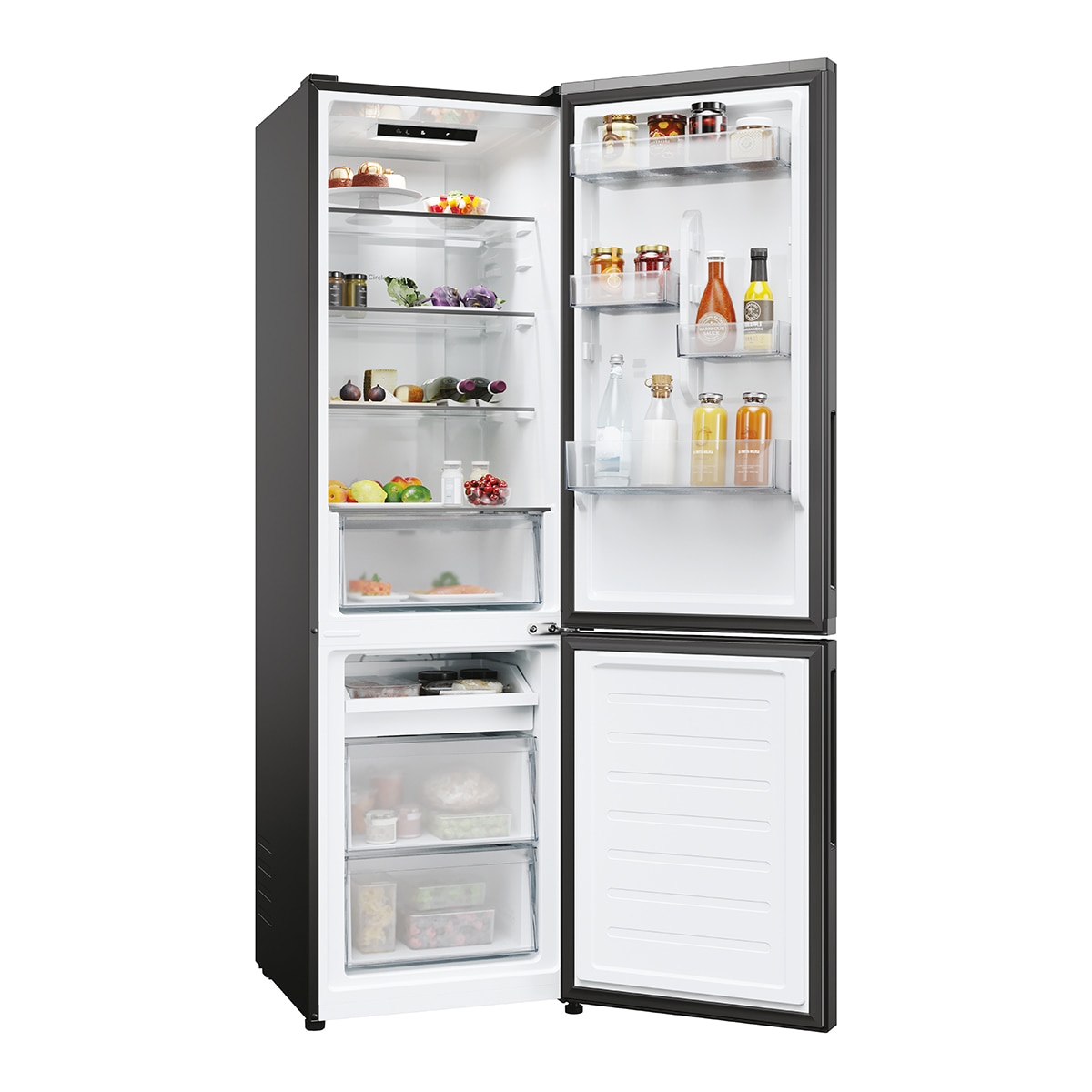 Frigorífico combi Candy Total No Frost, 55 cm City Fresco 300 - CNCQ2T518EB Negro-4
