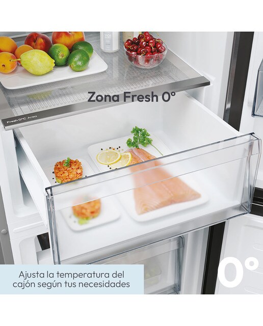 Frigorífico combi Candy Total No Frost, 55 cm City Fresco 300 - CNCQ2T518EB Negro-9