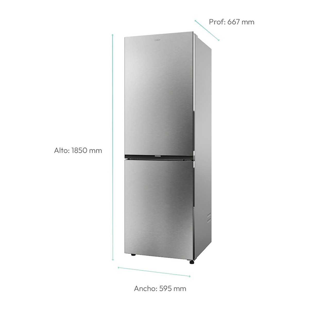 Frigorífico combi Candy Total No Frost Fresco 500 - ECN4CQTEX186 Inox-5