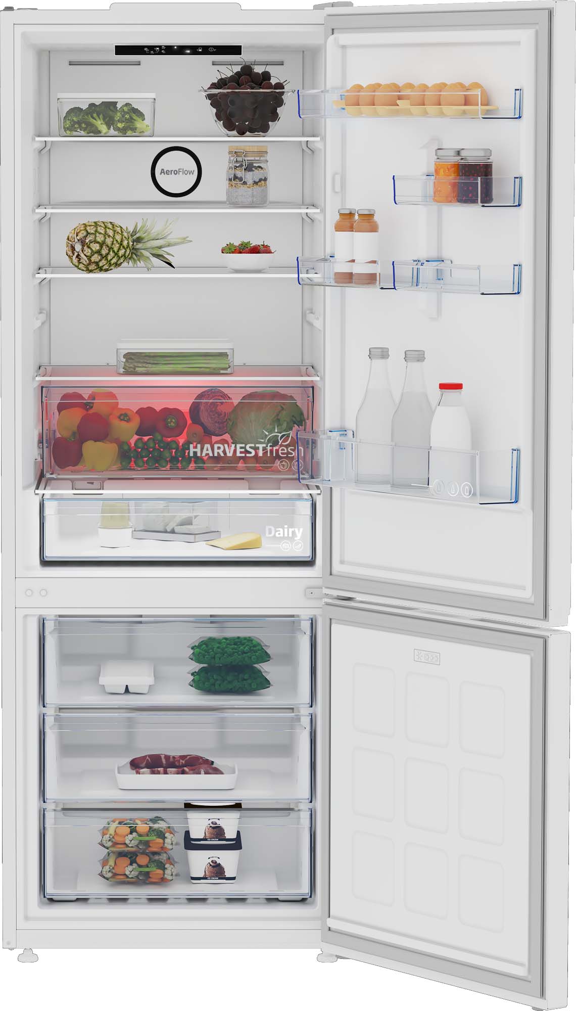 Frigorífico combi Beko NeoFrost Dual Cooling, HaverFresh - B3RCNE564HW - Blanco Blanco-16