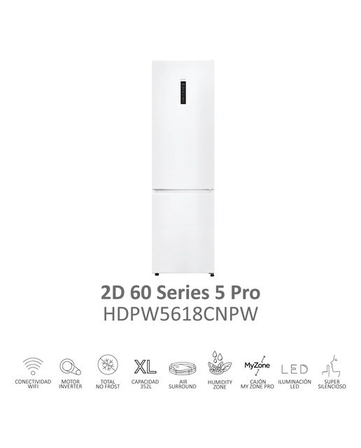 Frigorífico Combi Haier Total No Frost con WIFI 2D 60 Series 5 Pro