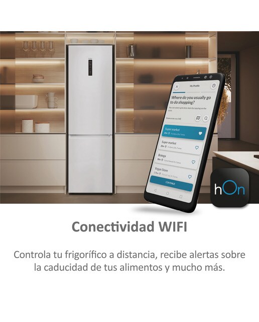Frigorífico Combi Haier Total No Frost con WIFI 2D 60 Series 5 Pro - HDPW5620CNPW - Blanco Blanco-6