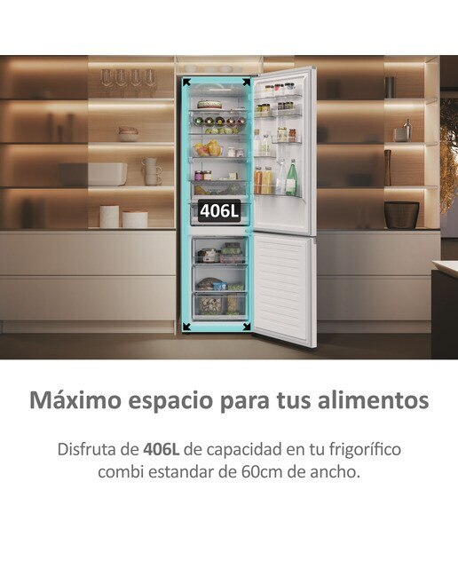 Frigorífico Combi Haier Total No Frost con WIFI 2D 60 Series 5 Pro - HDPW5620CNPW - Blanco Blanco-12
