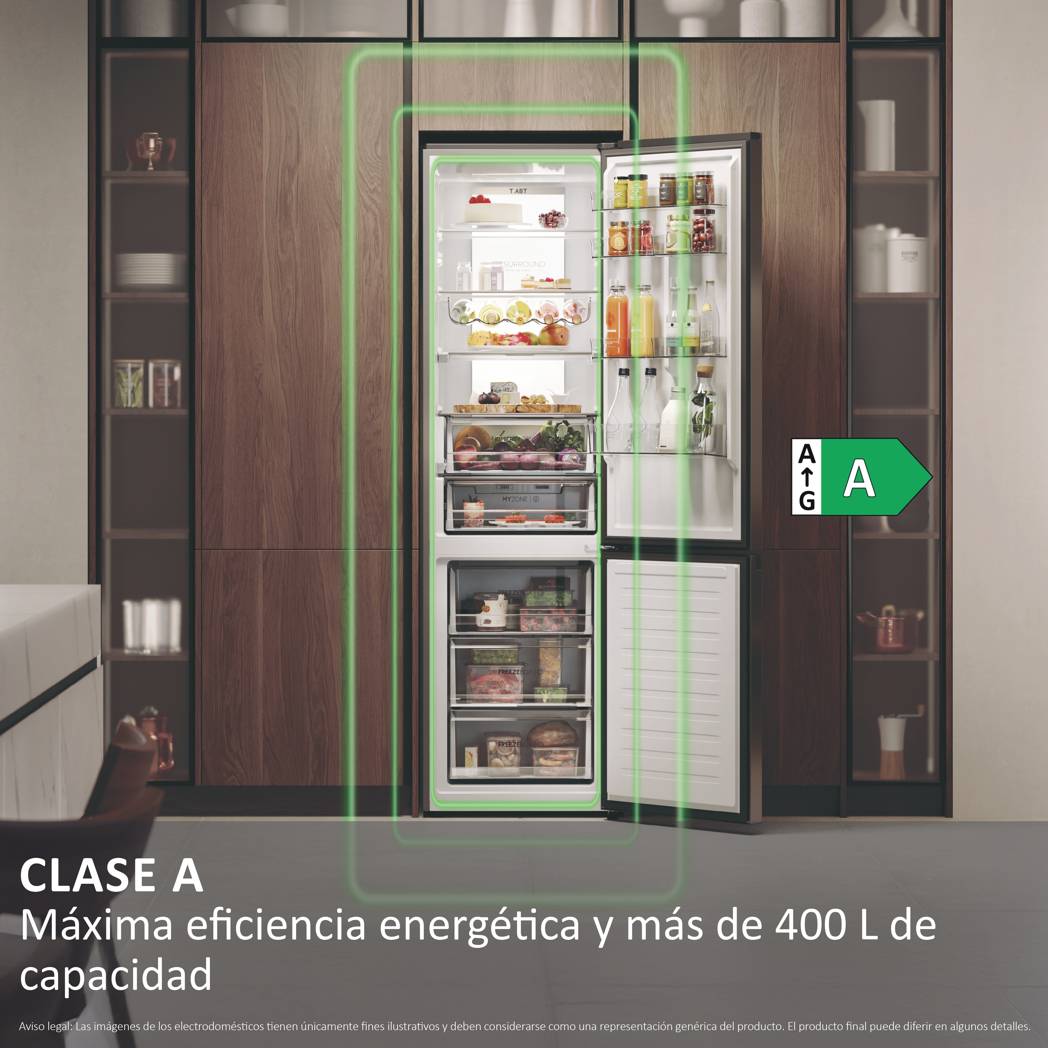 Frigorífico Combi Haier Total No Frost con WIFI 2D 60 Series 7 Pro - HDPW7620ANPK - Inox Inox-9