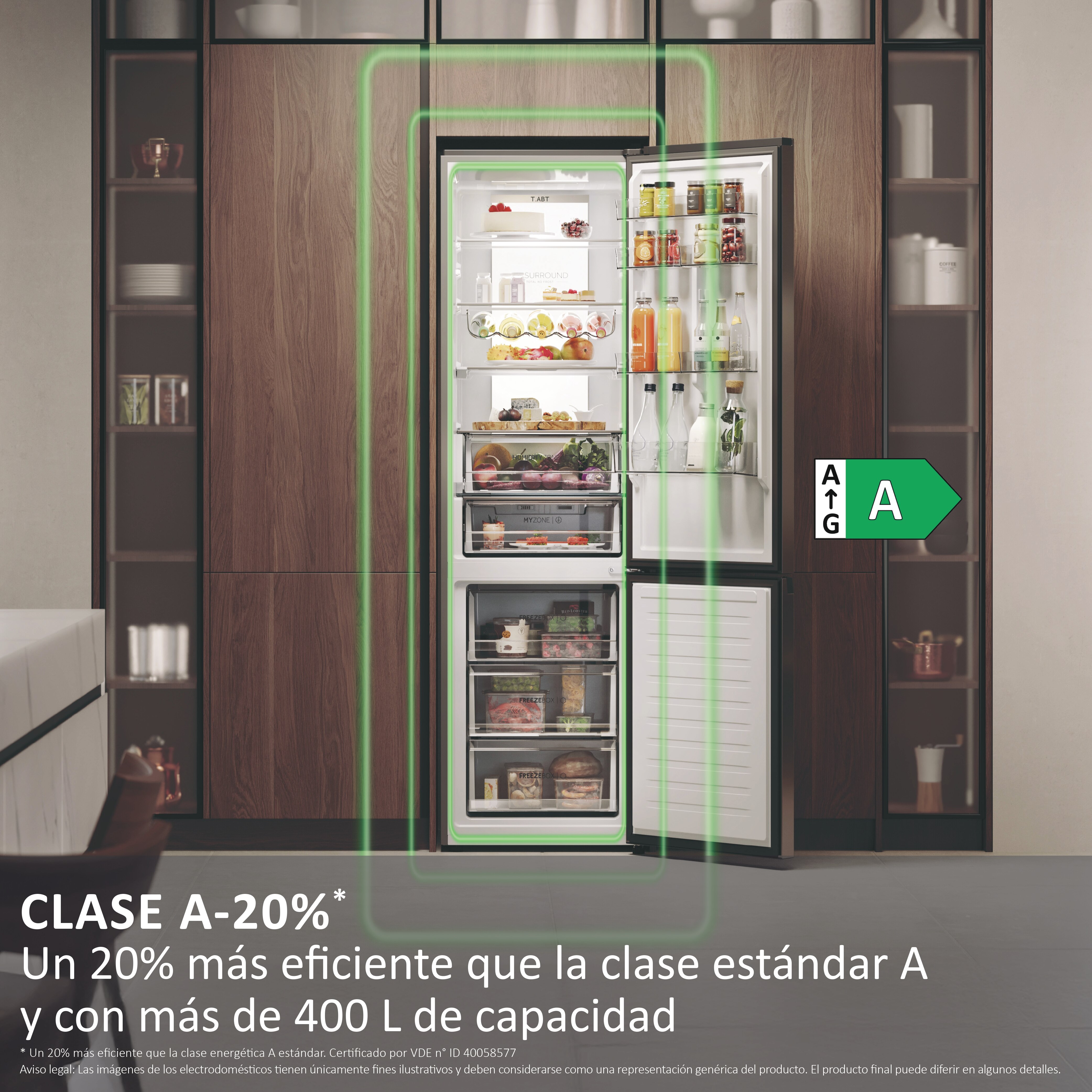 Frigorífico Combi Haier Total No Frost con WIFI 2D 60 Series 7 Pro - HDPW7620AANPK Inox-9