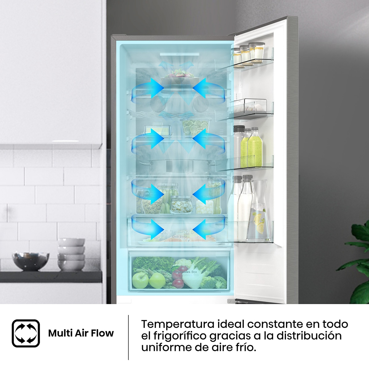 Frigorífico combi Hisense No Frost, WiFi - RB470N4SIA Inox-8