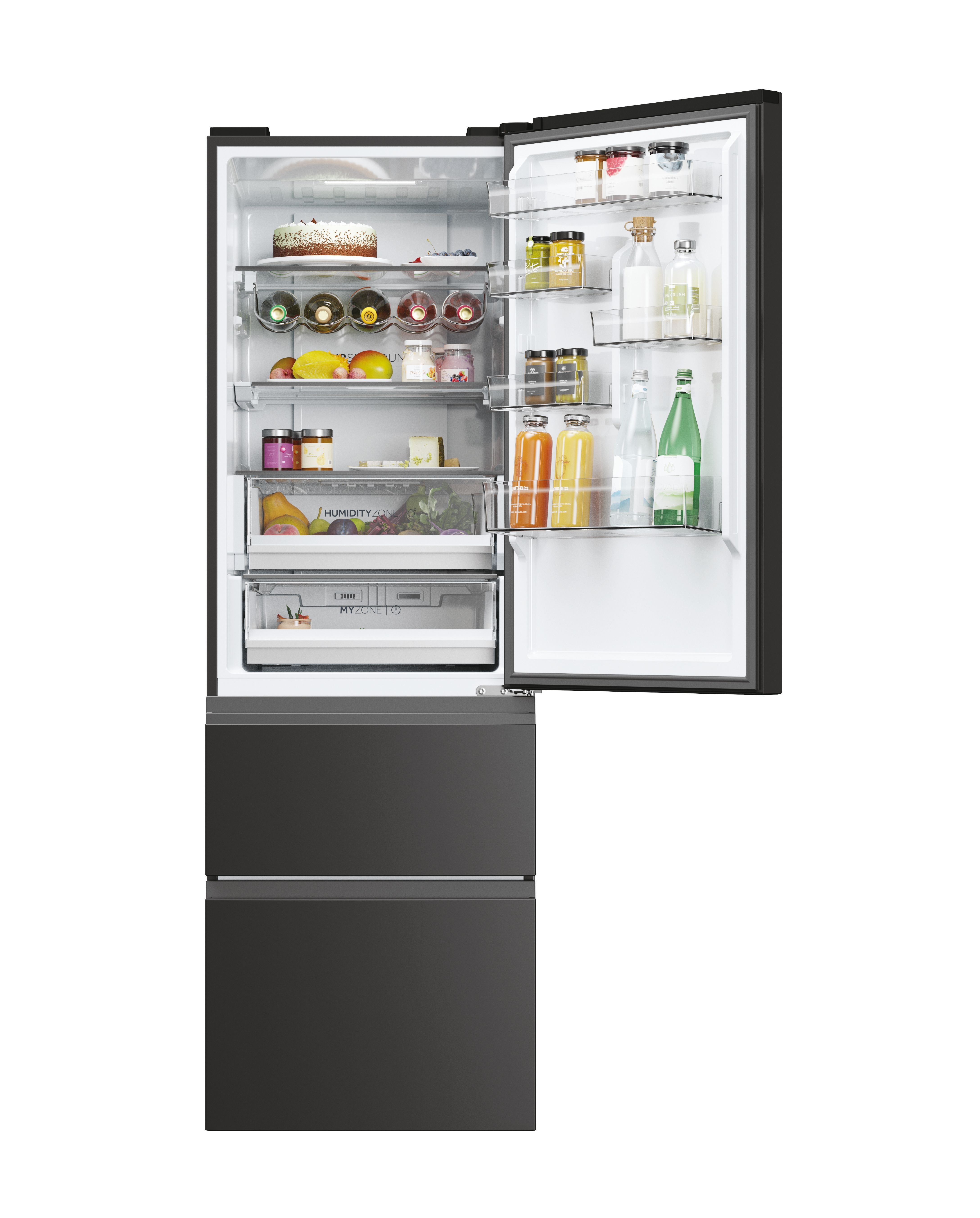 Frigorífico Combi Haier Total No Frost con WIFI 3D 60 Series 5 - HTW5618DNPT - Negro Negro-3