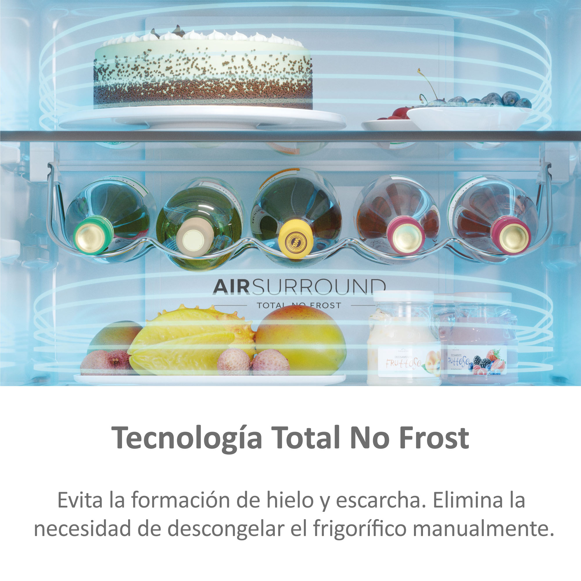 Frigorífico Combi Haier Total No Frost con WIFI 3D 60 Series 5 - HTW5618DNPT - Negro Negro-7