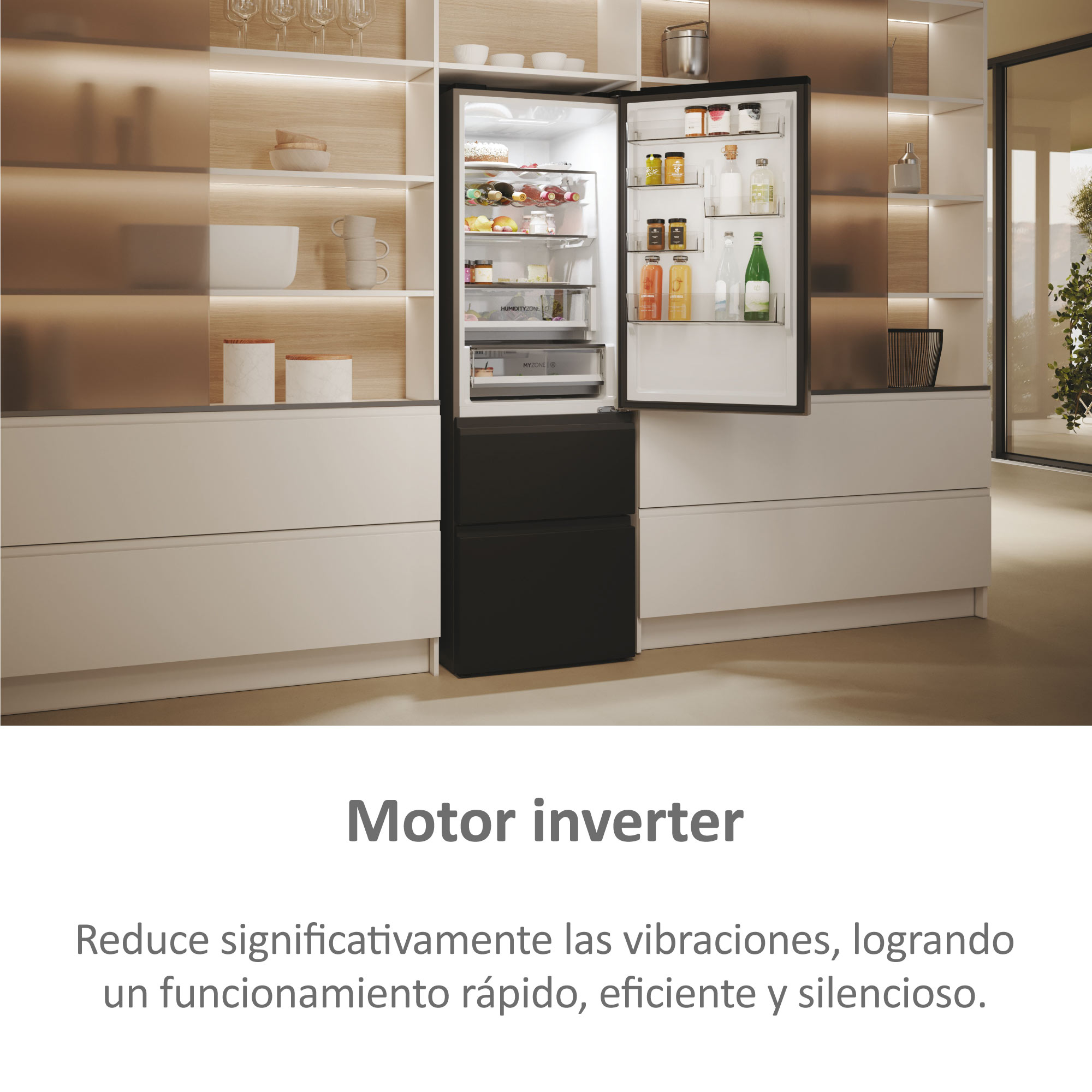 Frigorífico Combi Haier Total No Frost con WIFI 3D 60 Series 5 - HTW5618DNPT - Negro Negro-8