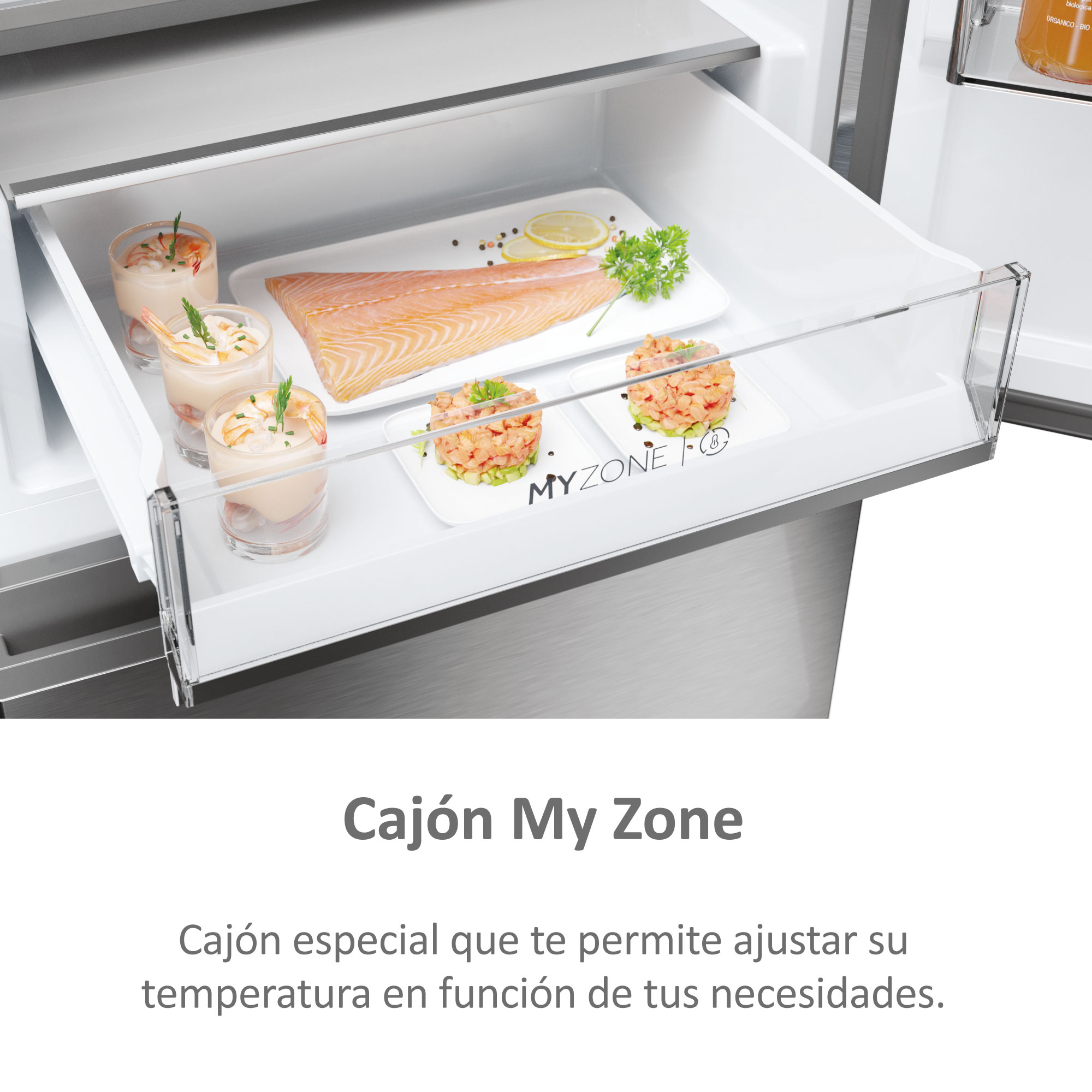 Frigorífico Combi Haier Total No Frost con WIFI 3D 60 Series 5 - HTW5618ENMG Inox-8