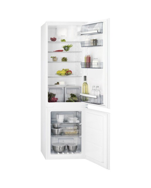 Imagem 0 de Frigorífico Combinado Encastrável AEG SCB618E6TS No Frost + Ventilador, Twintech e de 177,2 cm - Branco