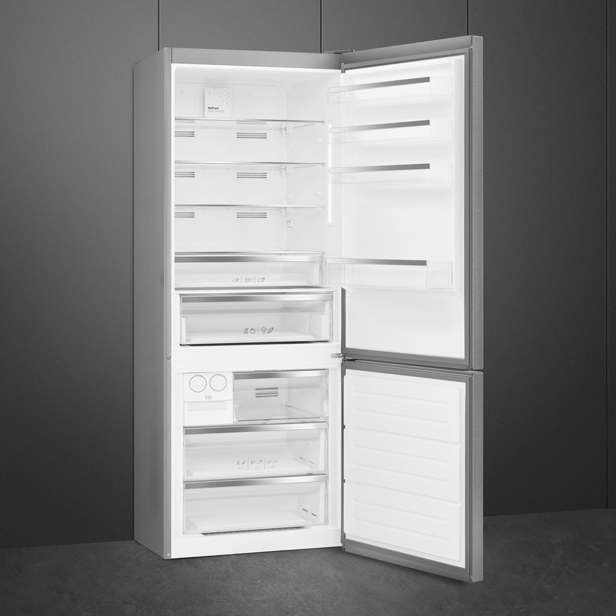 Frigorífico Combi Smeg Total No Frost, 481 litros, con Display externo, apertura a la derecha - FC48XDNE LookInox-3