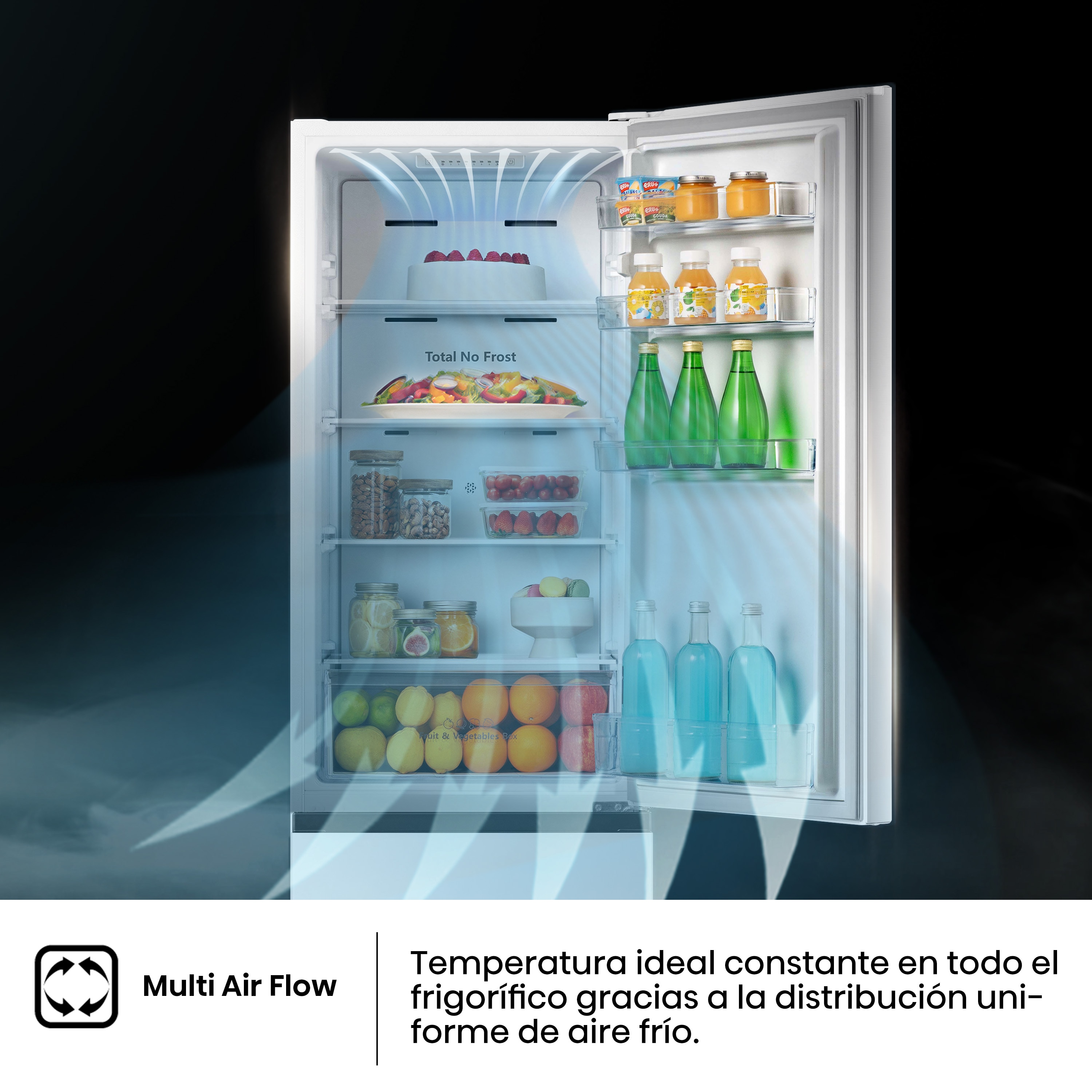 Frigorífico combi Hisense Total No Frost - RB329N4AWE Blanco-6