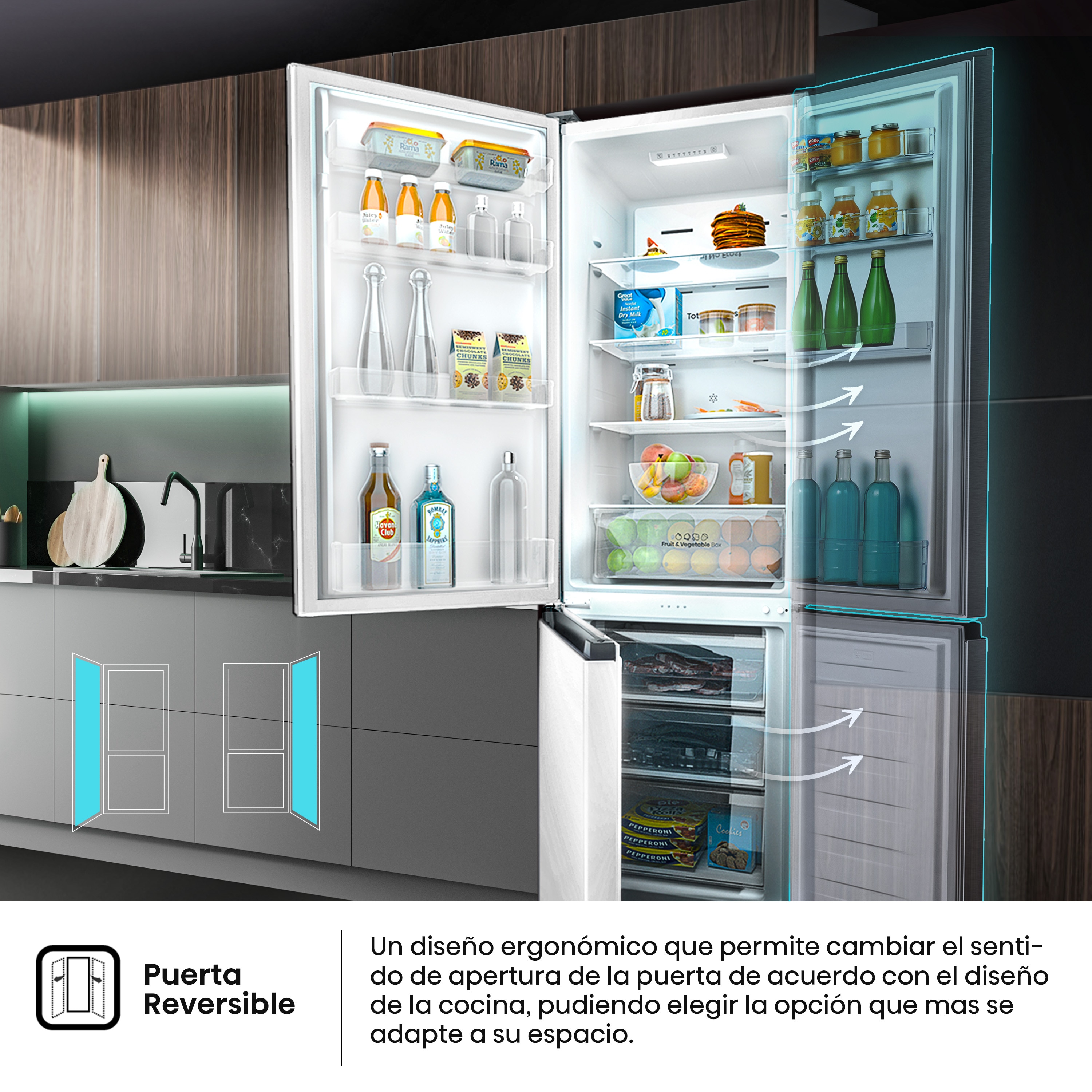 Frigorífico combi Hisense Total No Frost - RB329N4AWE Blanco-8