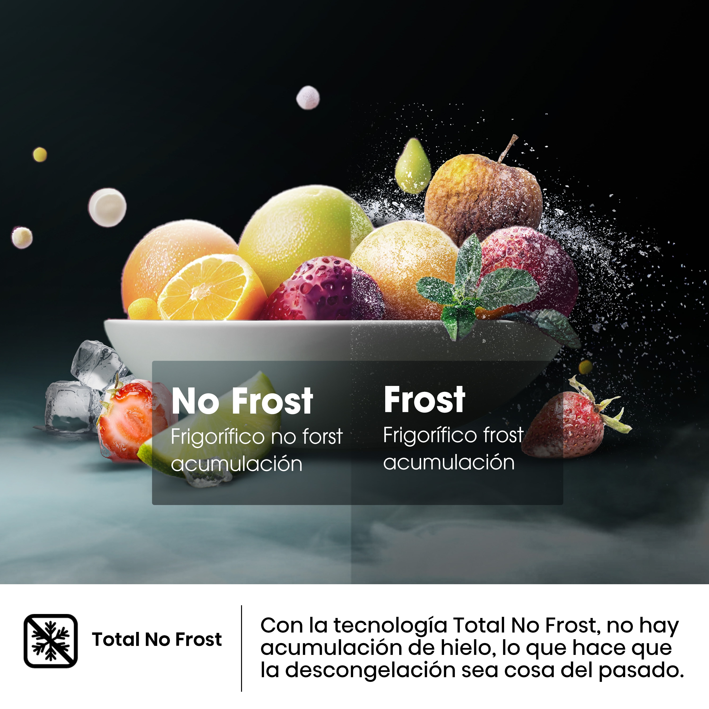 Frigorífico combi Hisense Total No Frost - RB329N4AWE Blanco-9