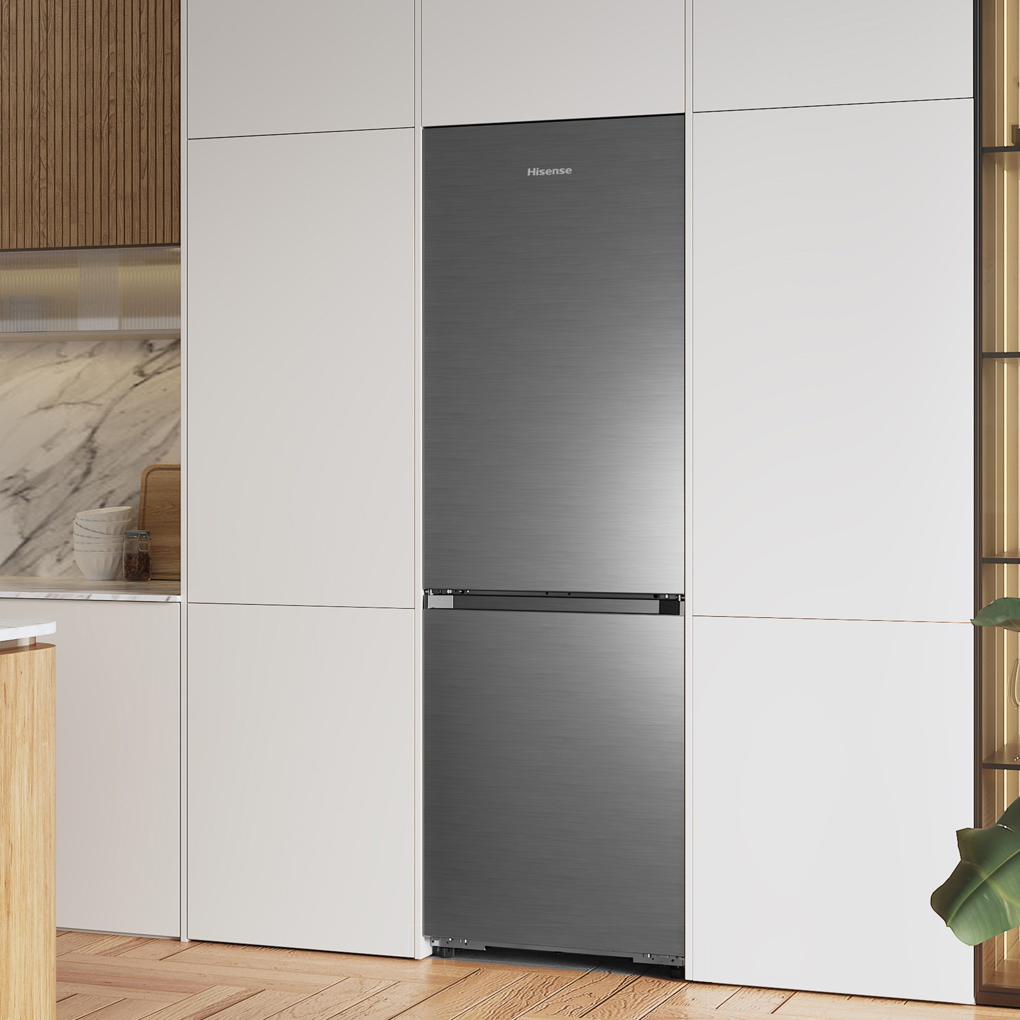 Frigorífico combi Hisense Total No Frost serie Kitchen FIT - RB3K330SAIC Inox-9