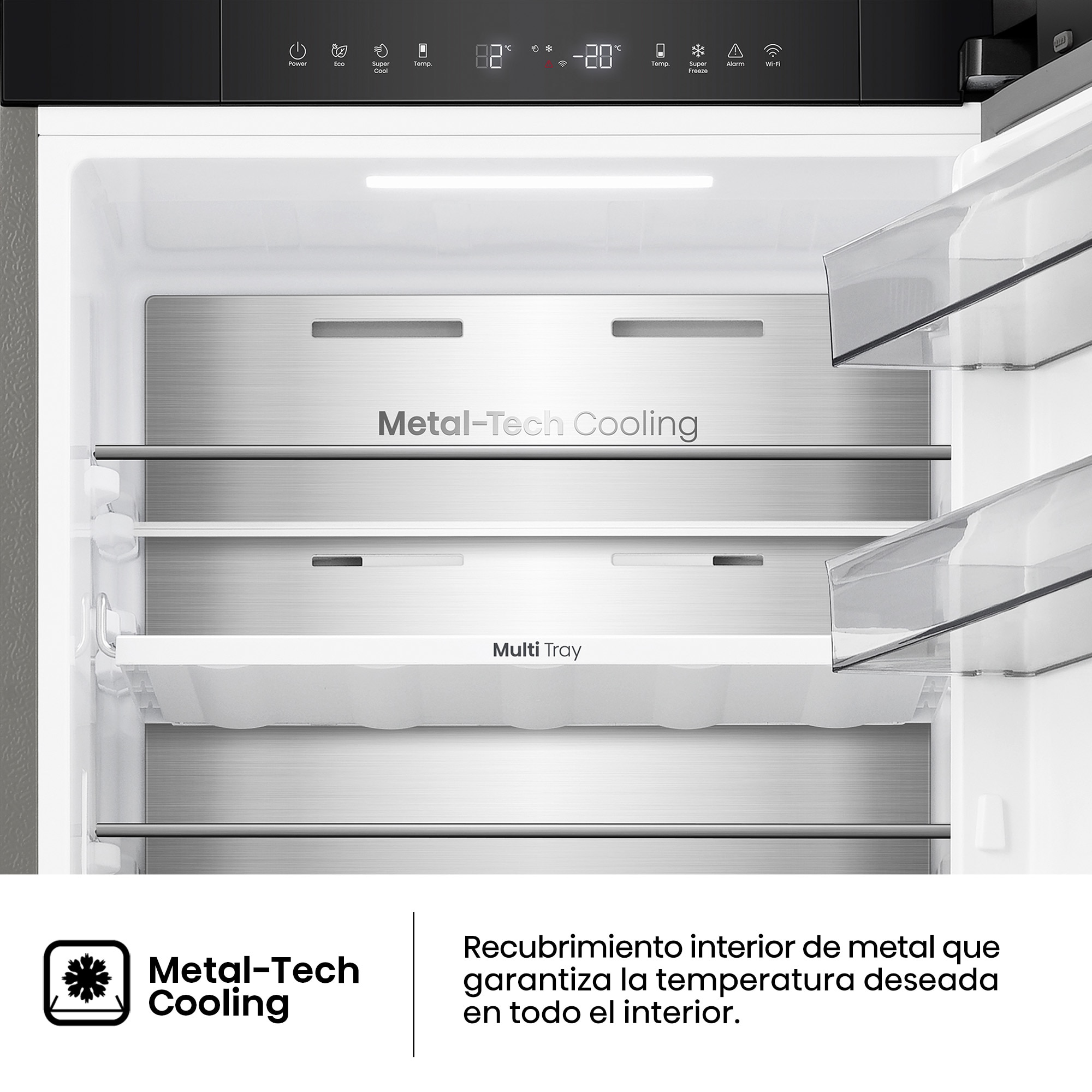 Frigorífico combi Hisense Total No Frost serie Kitchen FIT - RB3K330SAIC Inox-13