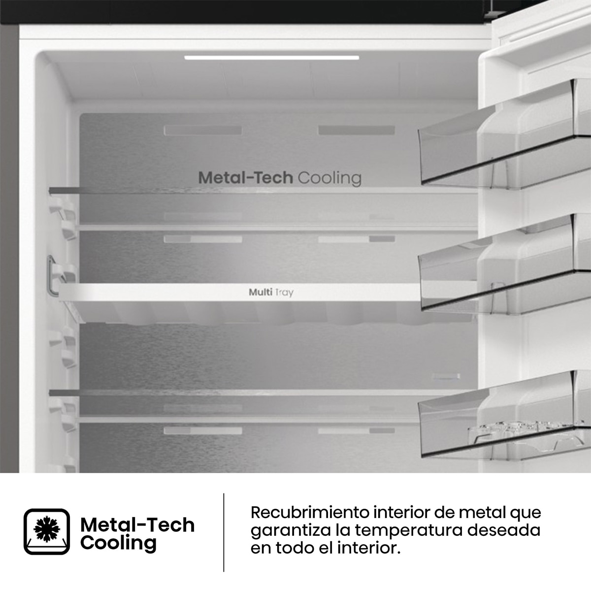 Frigorífico combi Hisense Total No Frost con tecnología Inverter - RB5P410SACC Inox-6