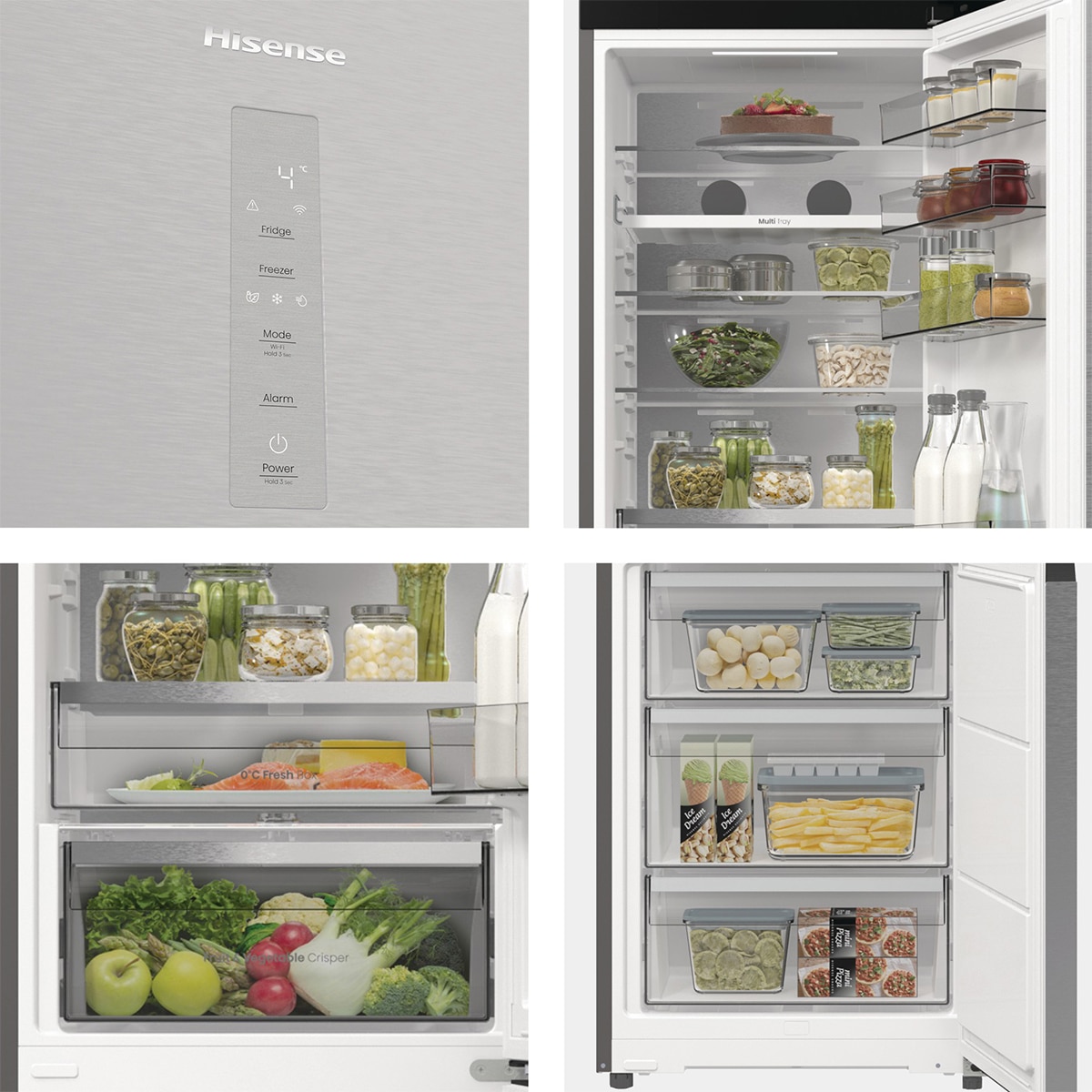 Frigorífico combi Hisense Total No Frost con tecnología Inverter - RB5P410SACC Inox-13