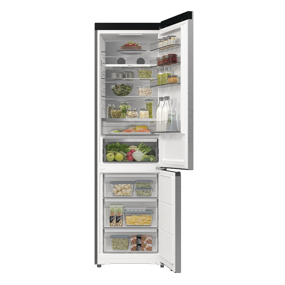 Frigorífico combi Hisense Total No Frost con tecnología Inverter - RB5P410SACC Inox-14