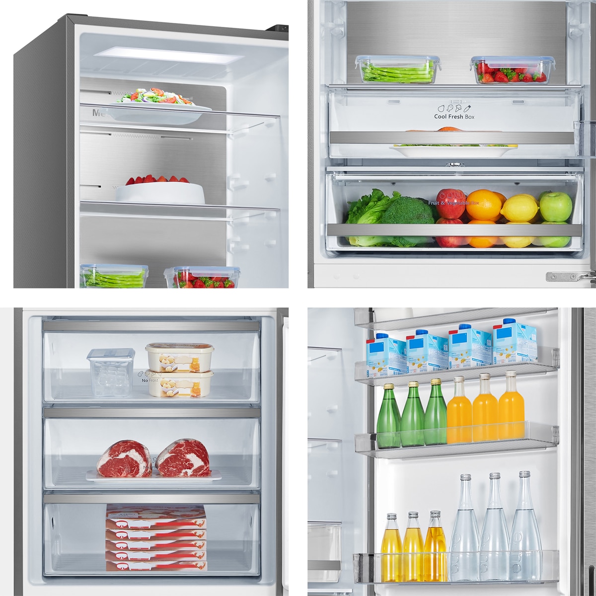 Frigorífico combi Hisense Total No Frost - RB645N4BIC - Inox Inox-12