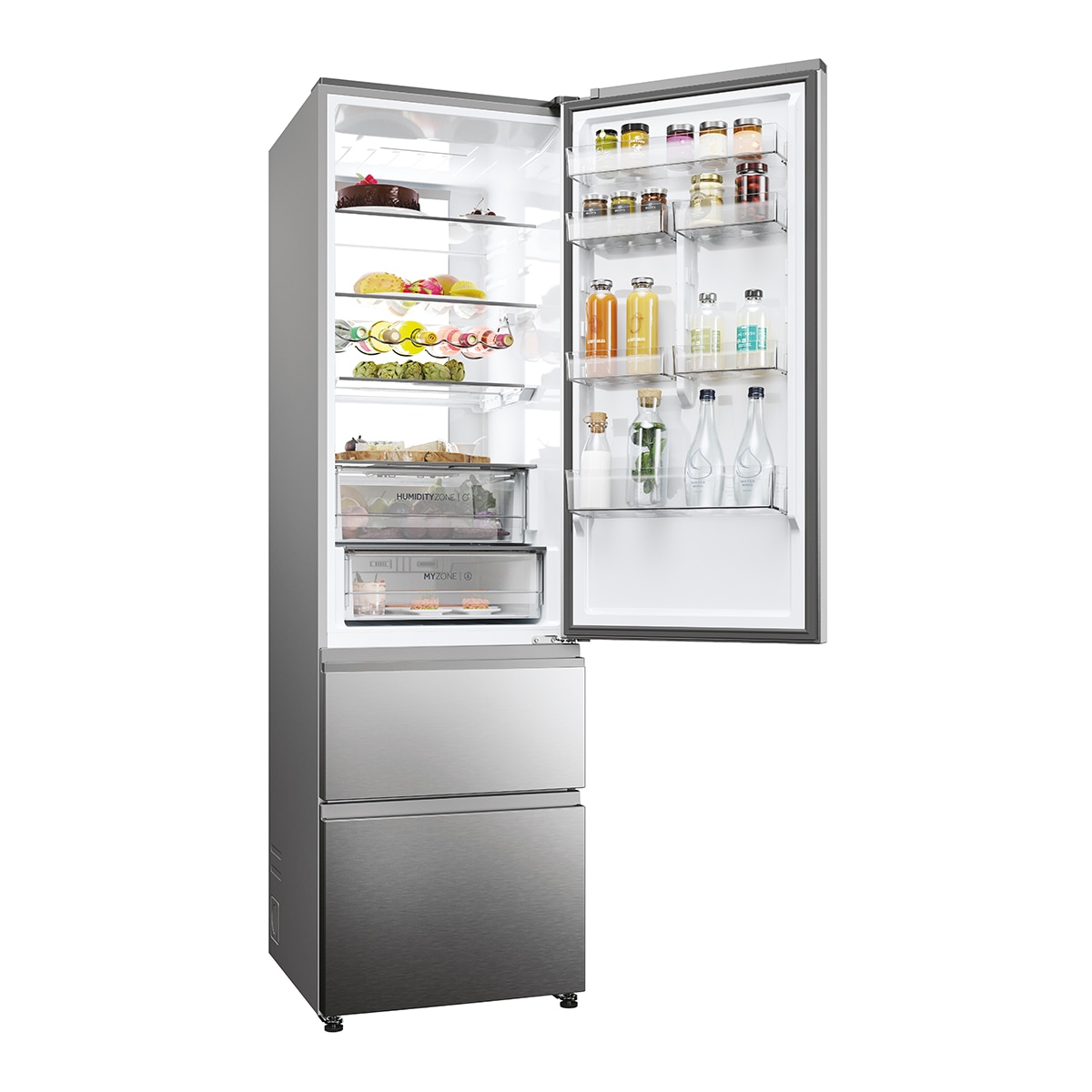 Frigorífico Combi Haier Total No Frost 3D 60 Series 7 Pro - HTW7620ANMG Inox-5