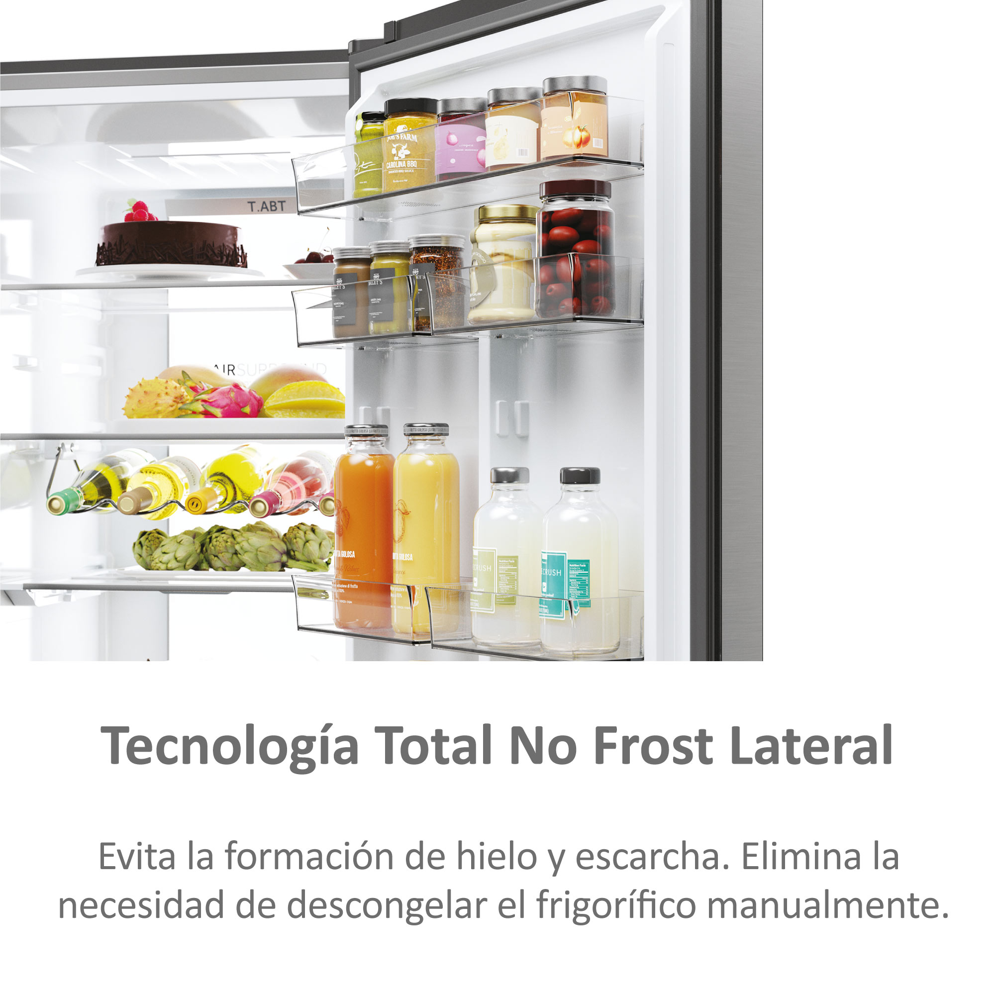 Frigorífico Combi Haier Total No Frost 3D 60 Series 7 Pro - HTW7620ANMG Inox-10