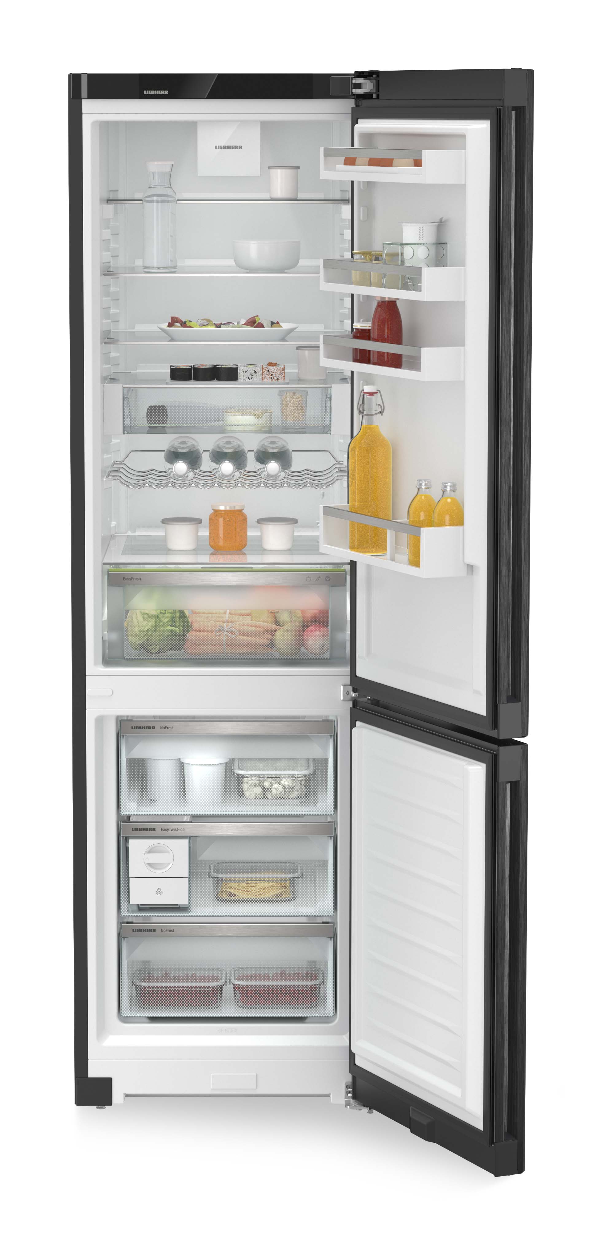 Frigorífico combi Liebherr con EasyFresh y NoFrost - CNbdc 573i Acero negro-3