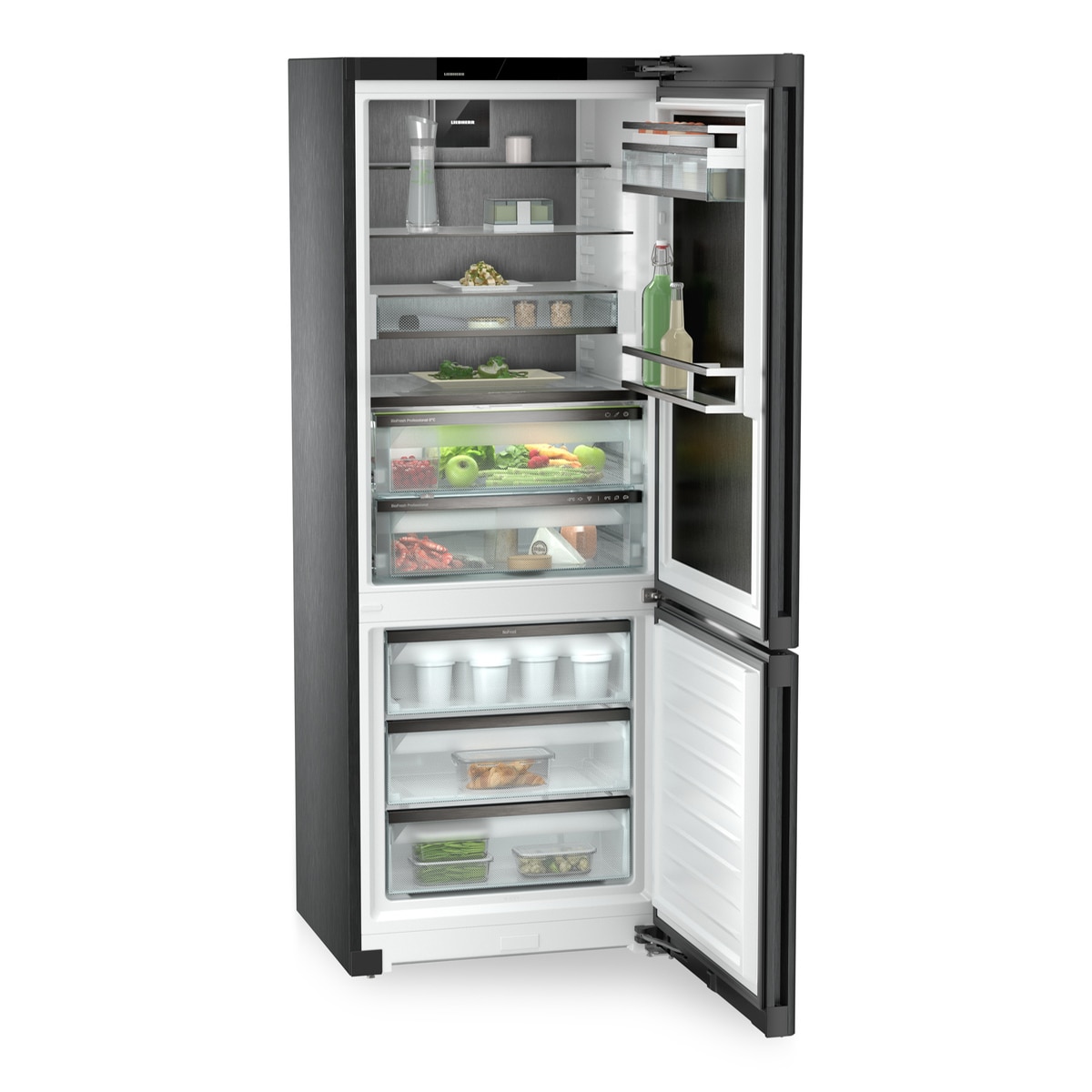 Frigorífico Combi Liebherr, No Frost, Dual Cooling, VarioTemp BlackSteel - CBNbsc 778i BlackSteel-6