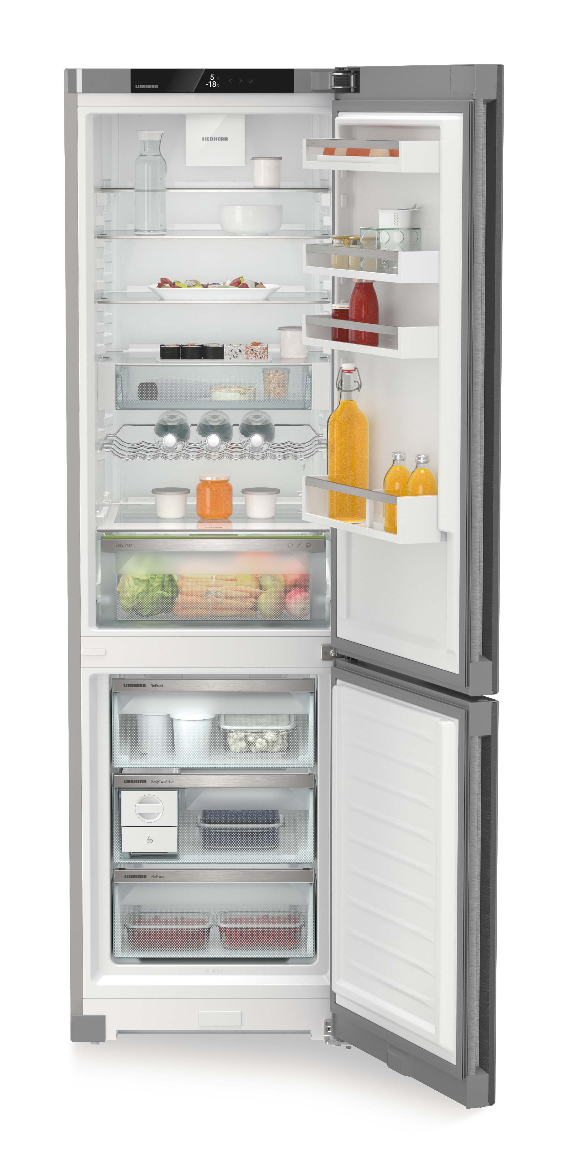 Frigorífico combi Liebherr con EasyFresh y NoFrost - CNsda 5723 Acero-3