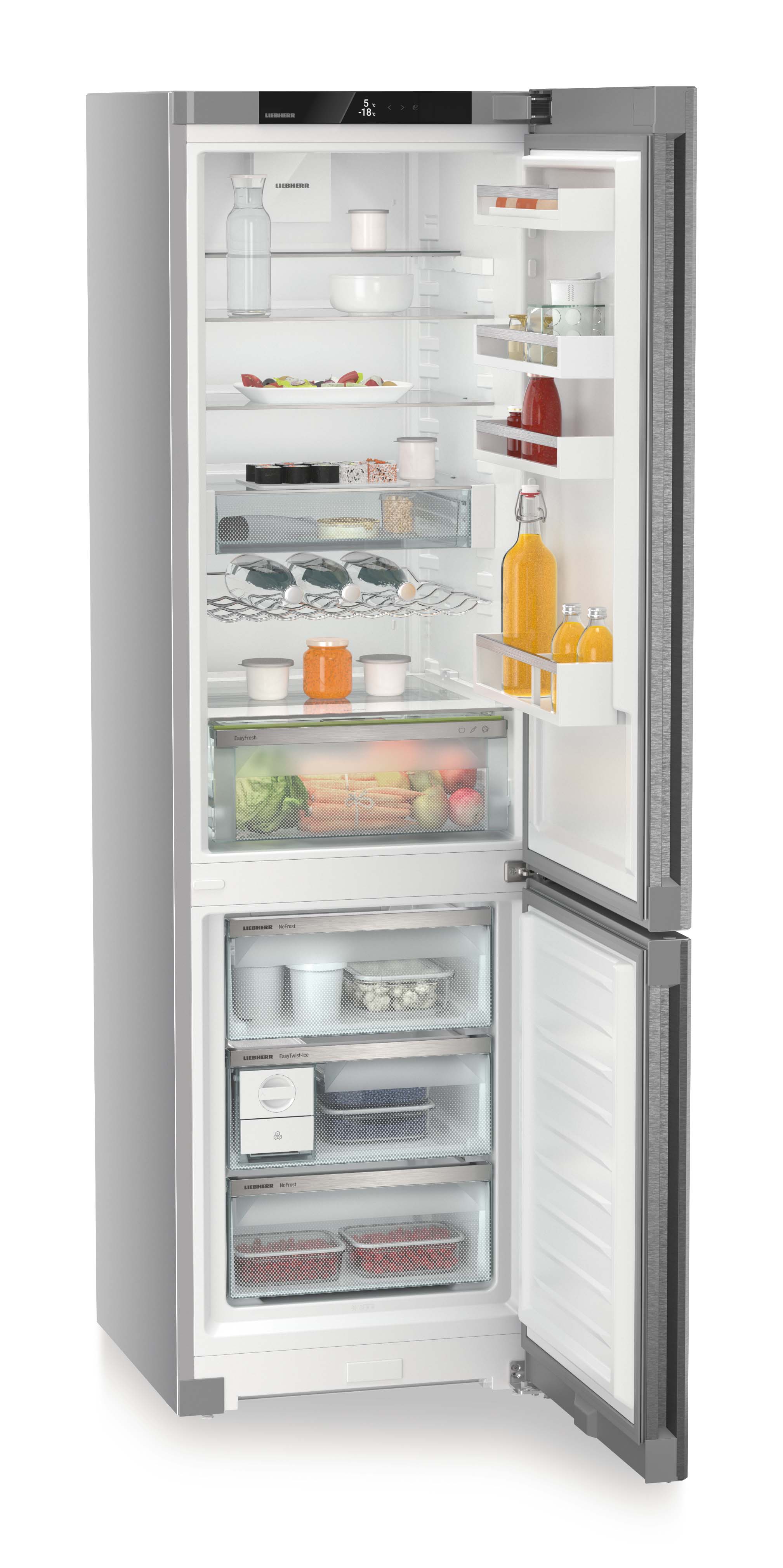Frigorífico combi Liebherr con EasyFresh y NoFrost - CNsda 5723 Acero-5