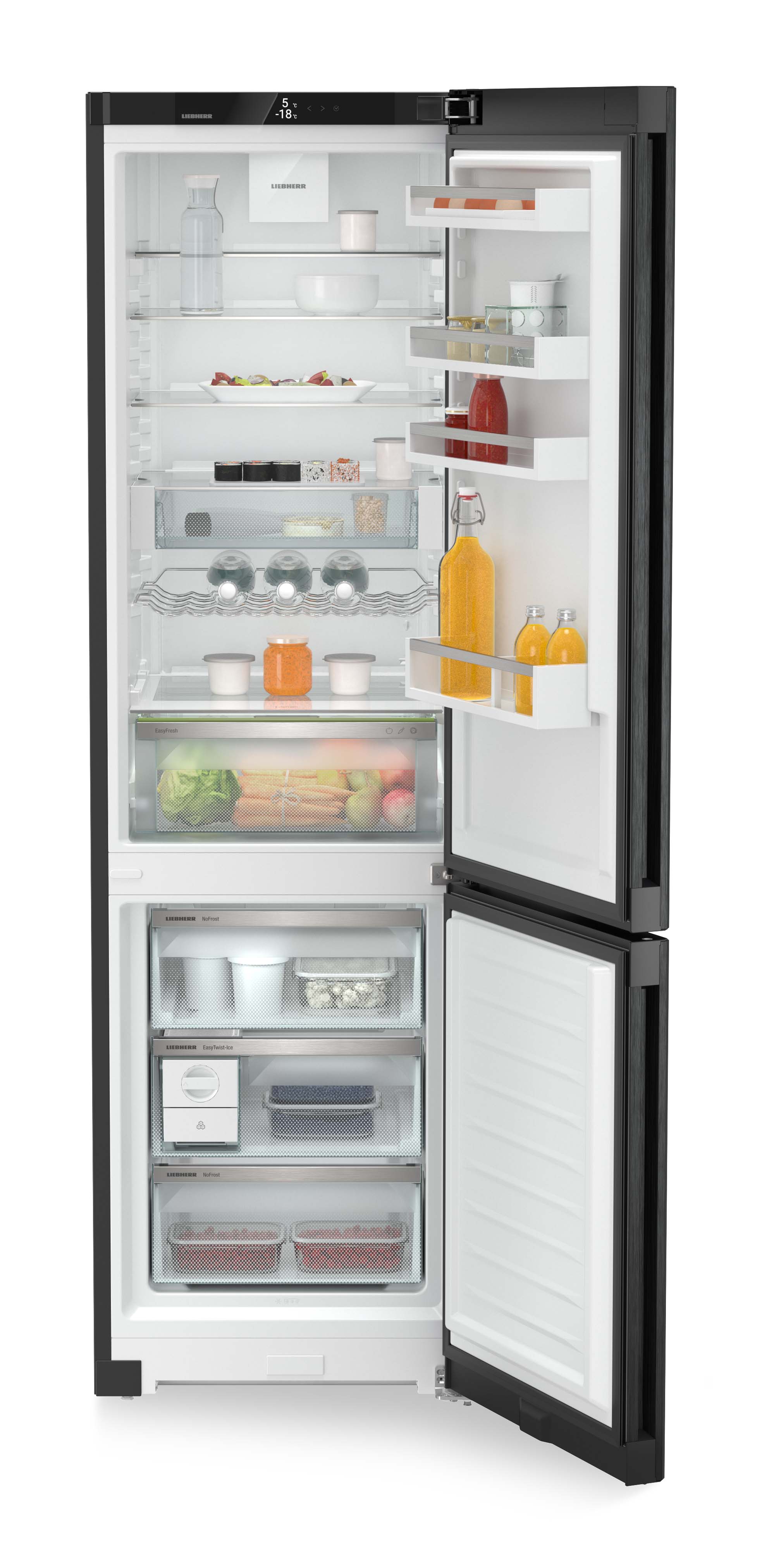 Frigorífico combi Liebherr con EasyFresh y NoFrost - CNbda 5723 Acero negro-3