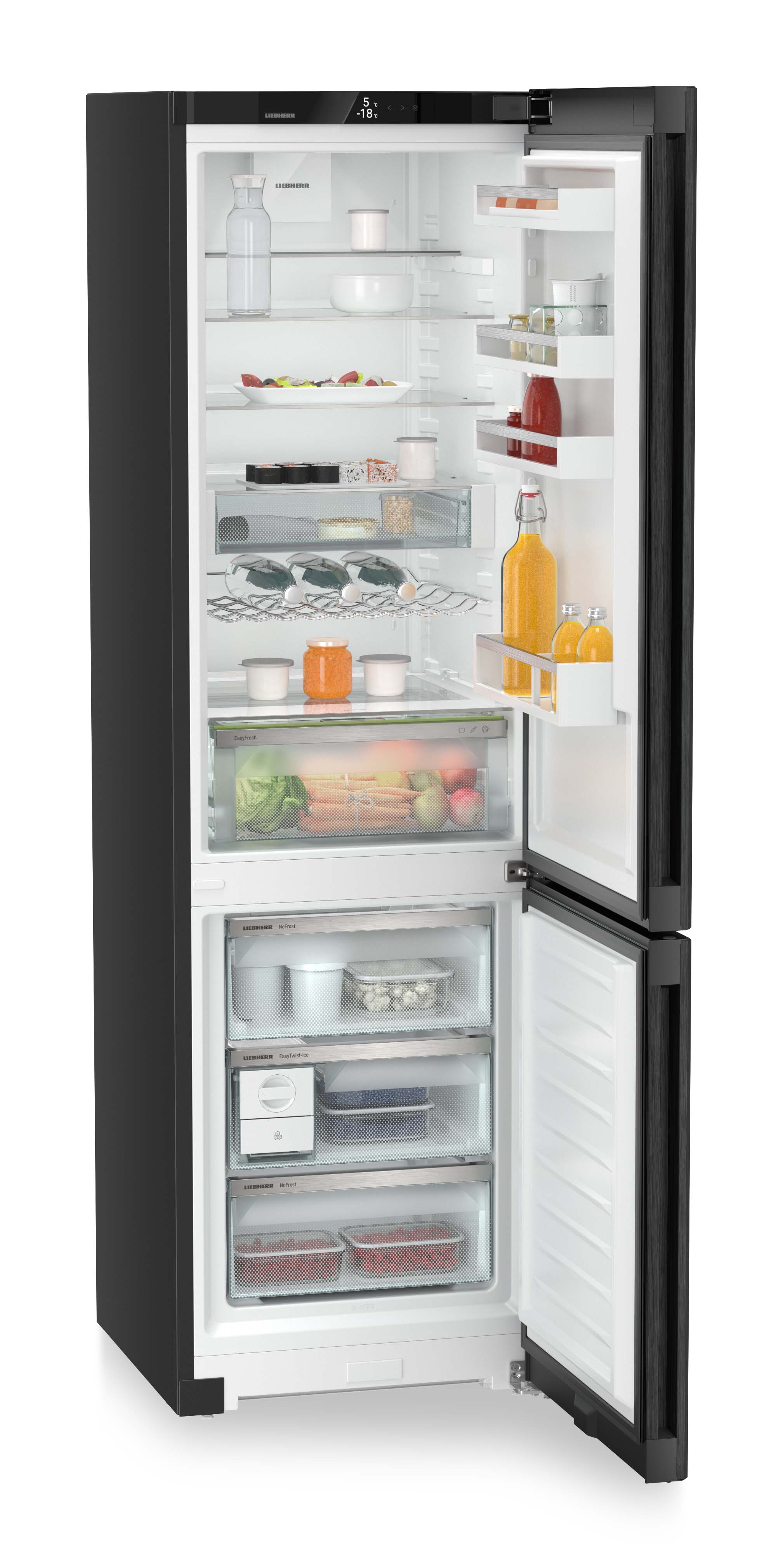 Frigorífico combi Liebherr con EasyFresh y NoFrost - CNbda 5723 Acero negro-5
