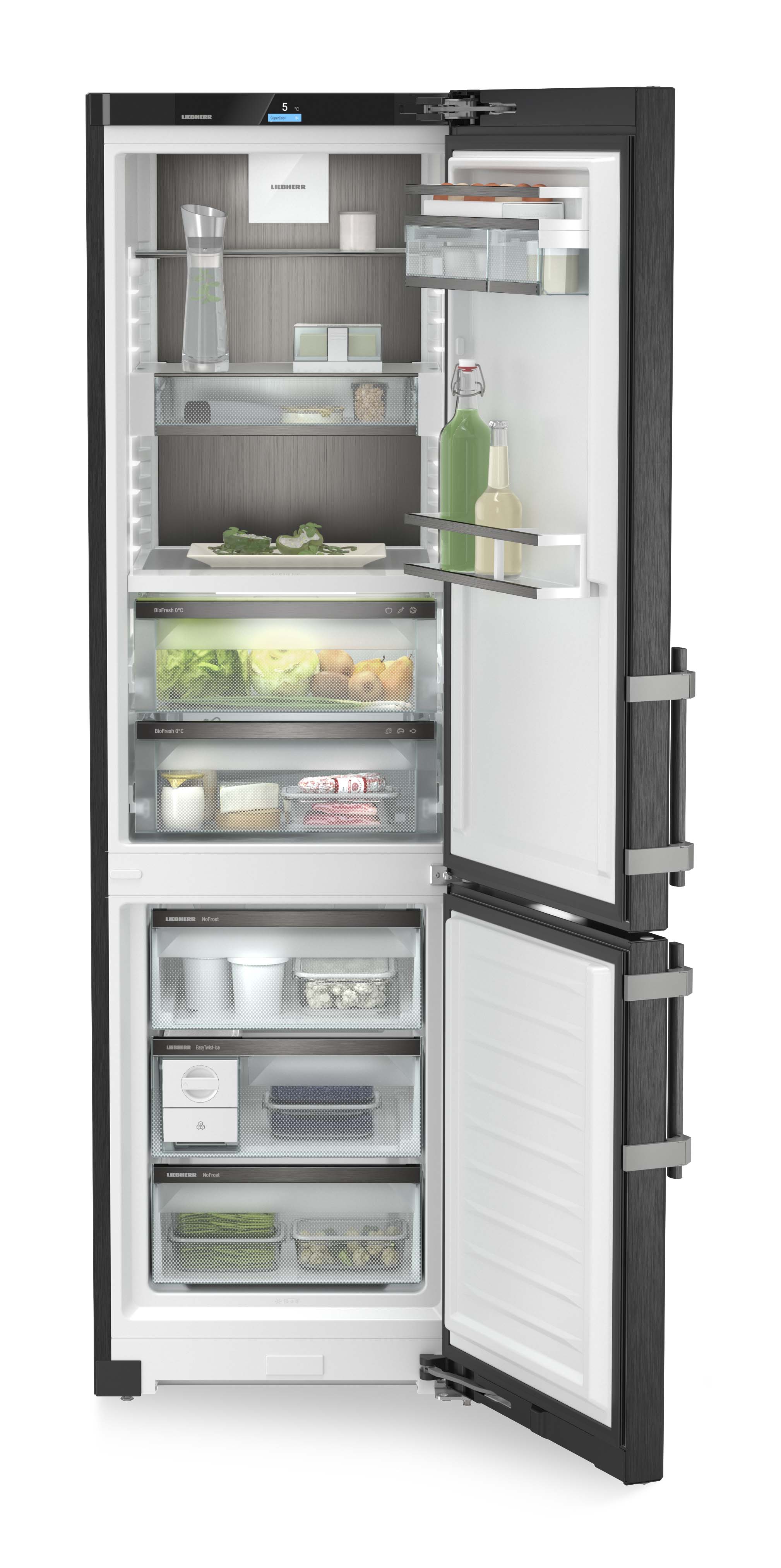 Frigorifíco combi Liebherr con BioFresh y NoFrost -CBNbsa 575i BlackSteel-3