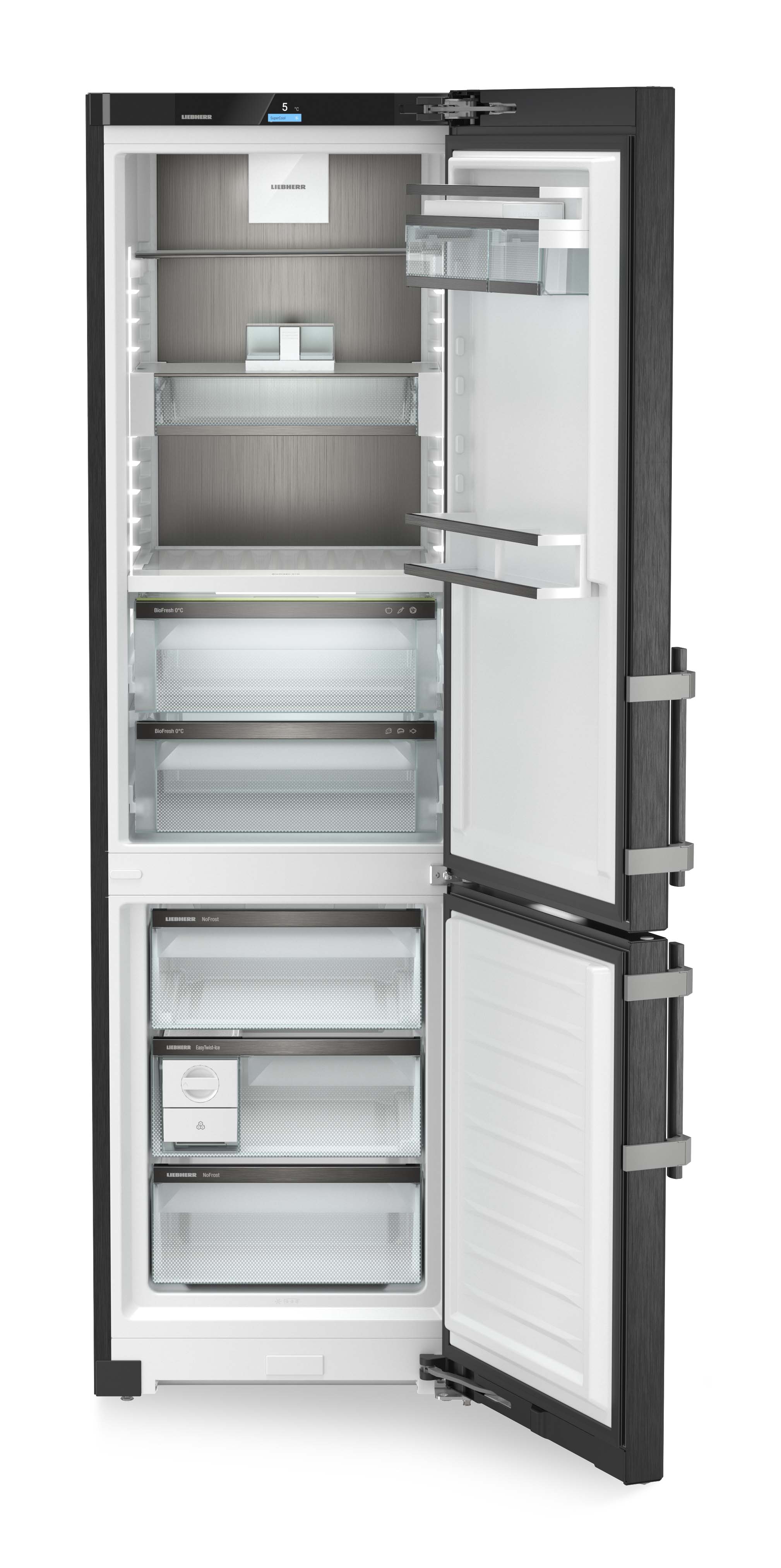Frigorifíco combi Liebherr con BioFresh y NoFrost -CBNbsa 575i BlackSteel-4