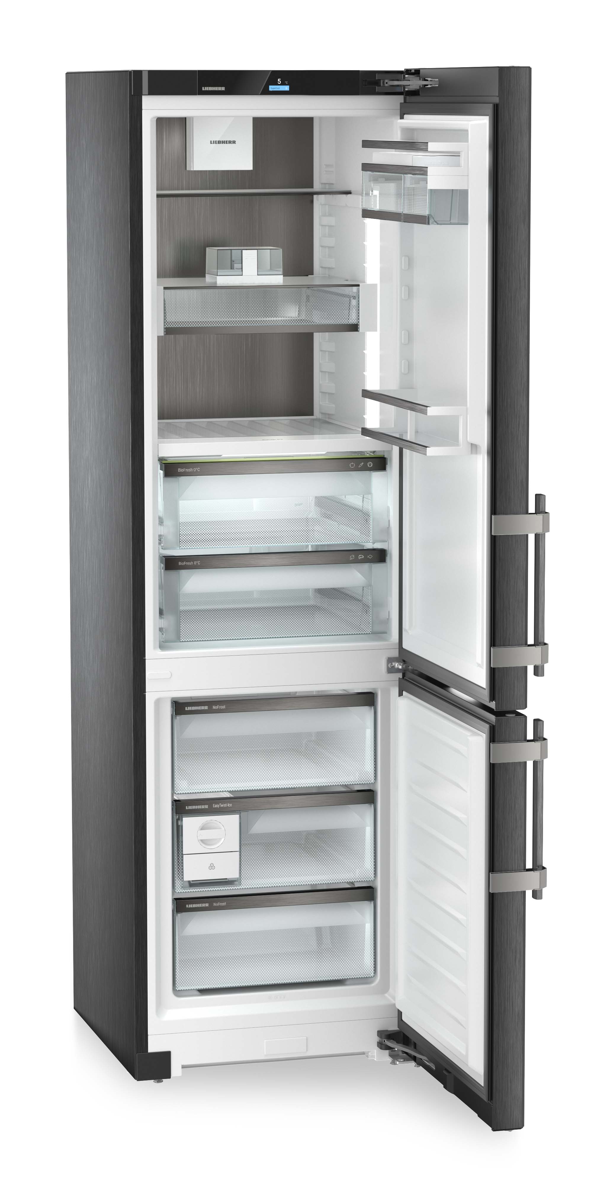 Frigorifíco combi Liebherr con BioFresh y NoFrost -CBNbsa 575i BlackSteel-6