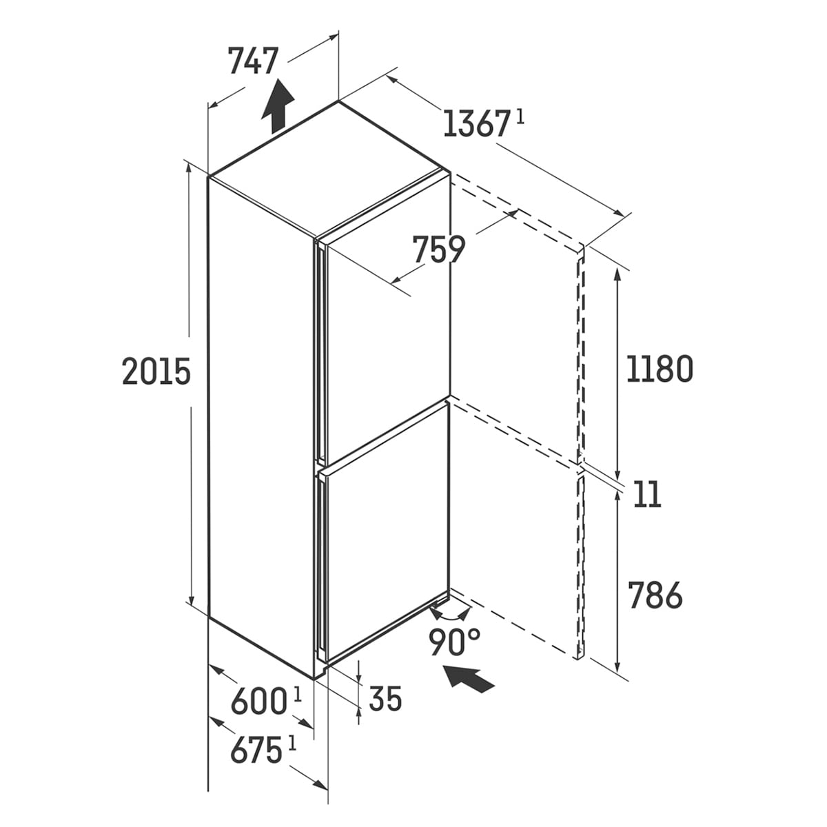 Frigorífico combi Liebherr con EasyFresh y NoFrost - CNd 7723 Blanco-2