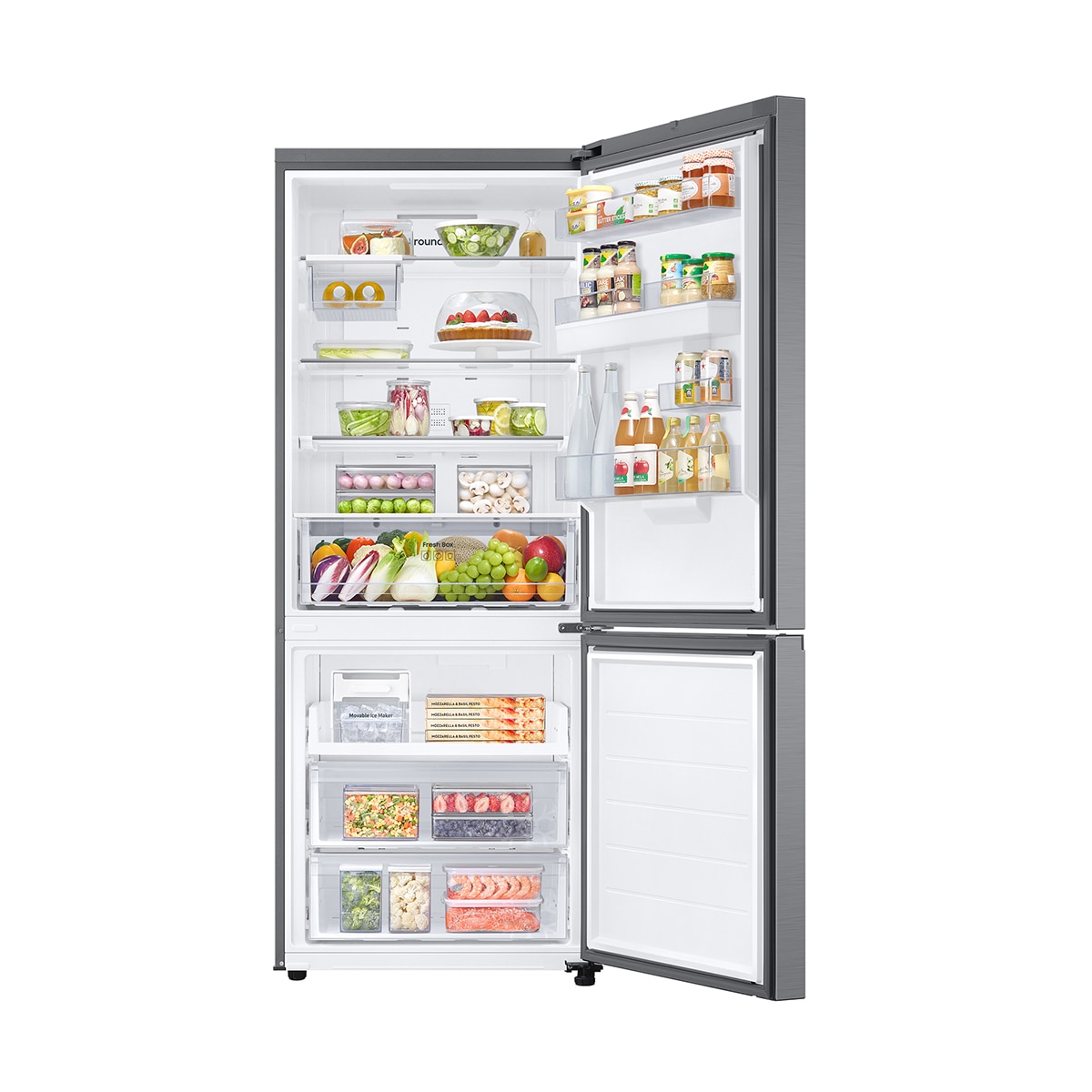 Frigorífico Combi Samsung con IA 192cm All Around Cooling 505L Clase E Inox - RB50DG632ES9EF Inox-3