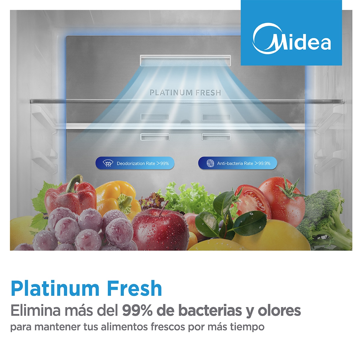 Frigorífico Combi Midea Space Master 401L No frost - MDRB548MME46 Inox-8