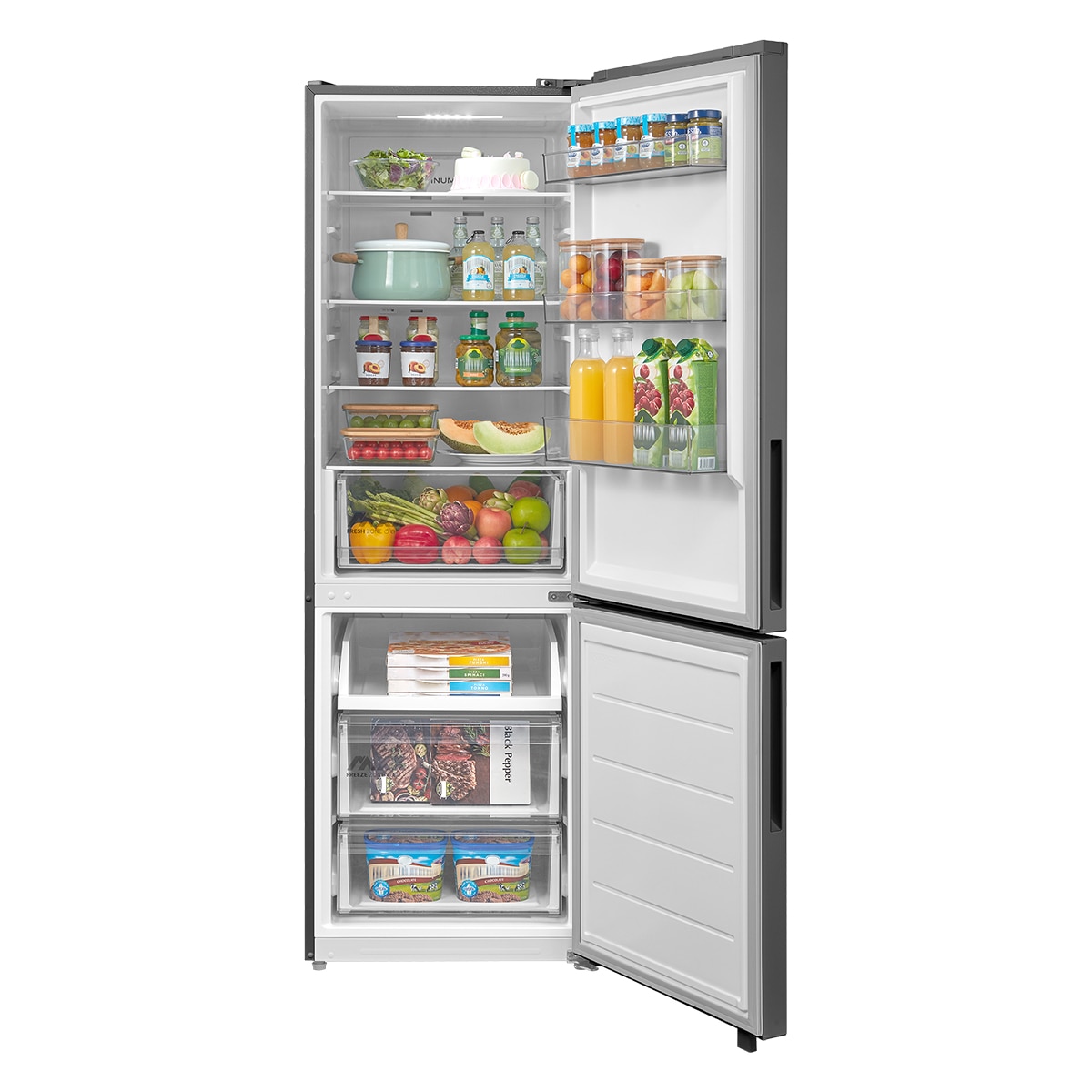 Frigorífico Combinado Midea MDRB548MME46 Space Master, No Frost, de 401 Litros - Inox Inox-16
